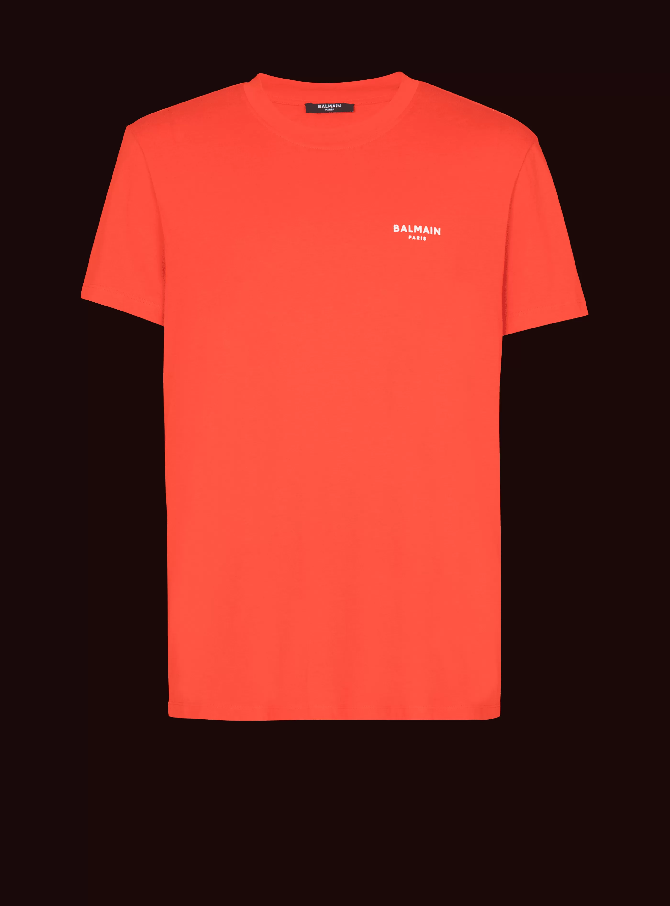 Balmain Abbigliamento Sportivo | T-Shirts-Flocked T-shirt orange