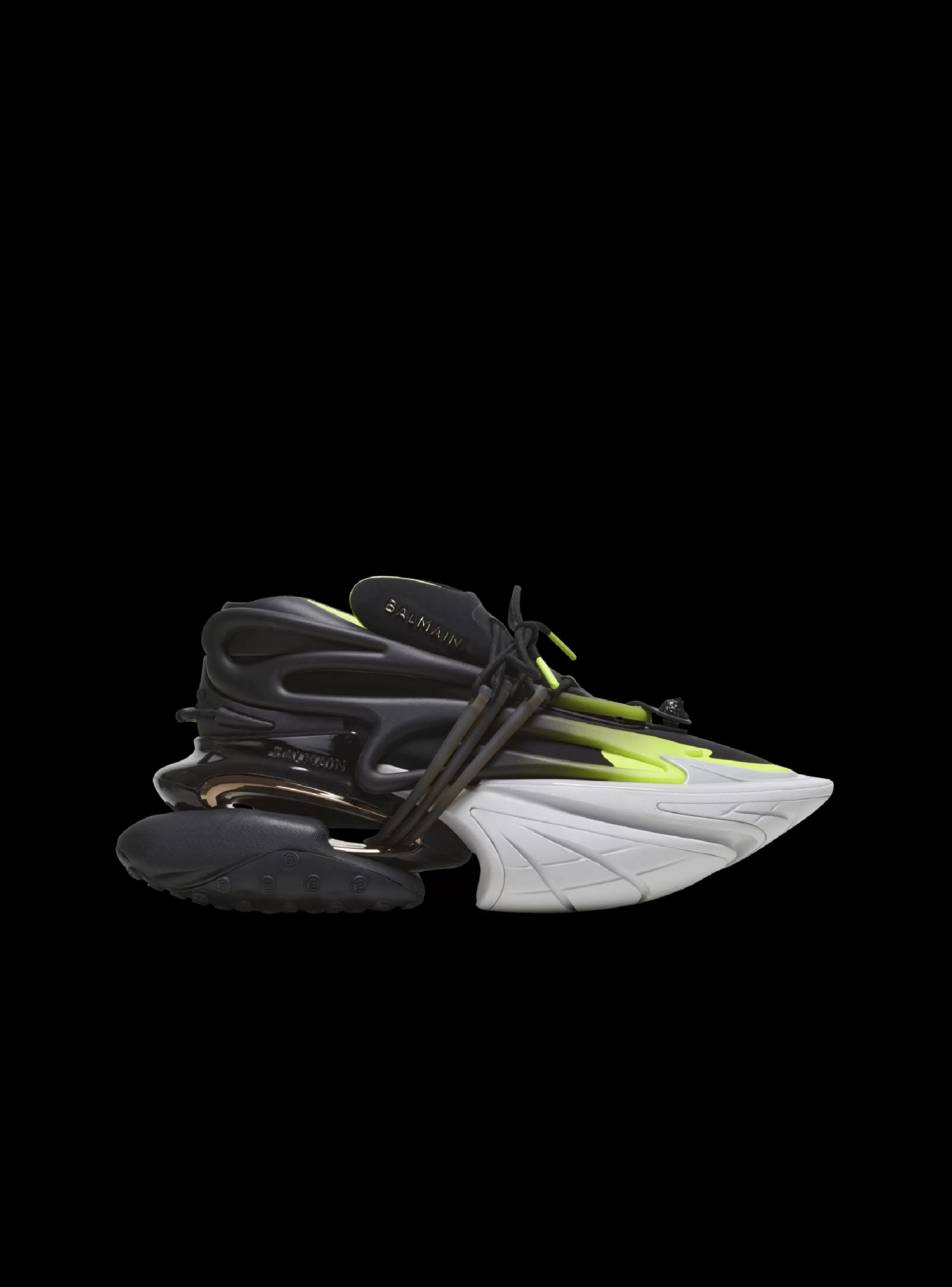 Balmain Unicorn-Fluorescent Unicorn Trainers In Neoprene And Leather multicolor