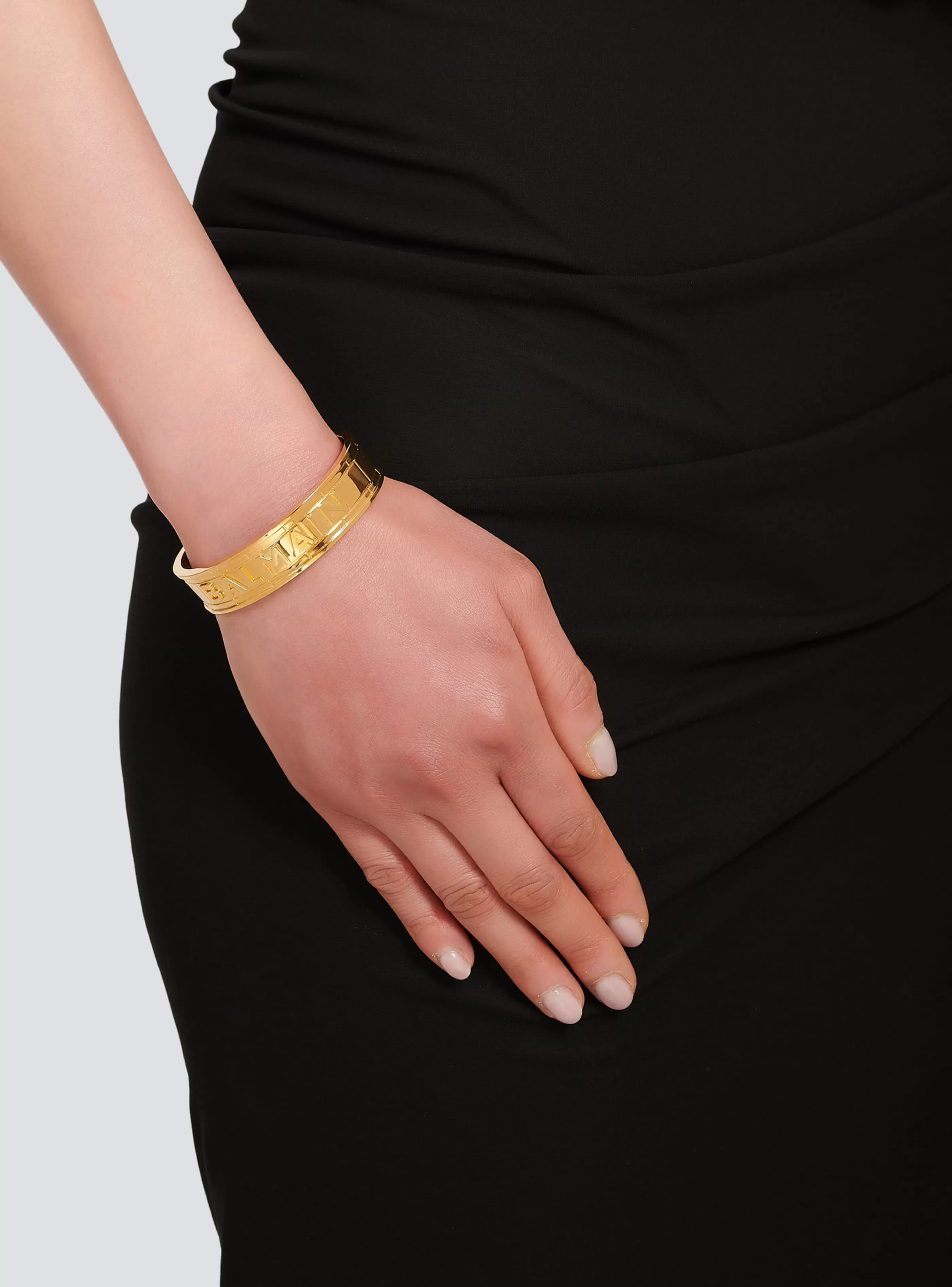 Balmain Gioielli Moda | Gioielli Moda--tone Brass Cuff Bracelet With Logo gold