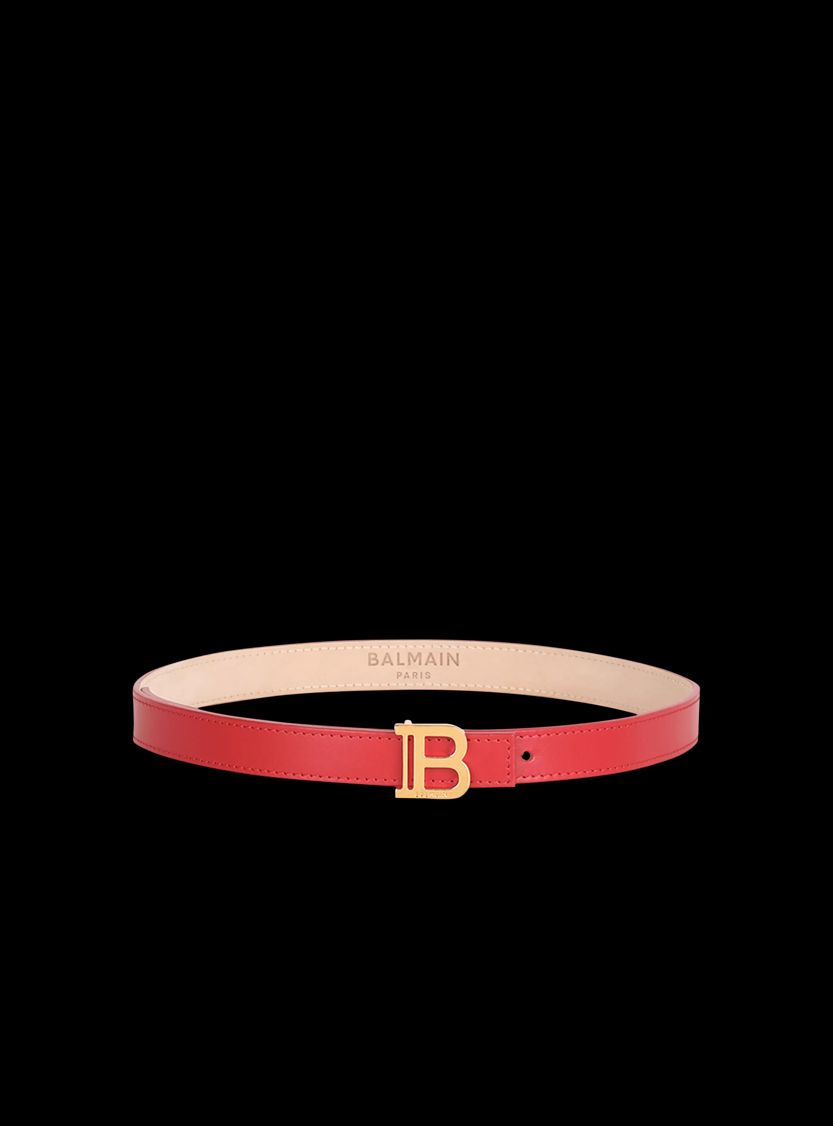 Balmain Cinture-HIGH SUMMER CAPSULE - Leather B-Belt Belt red