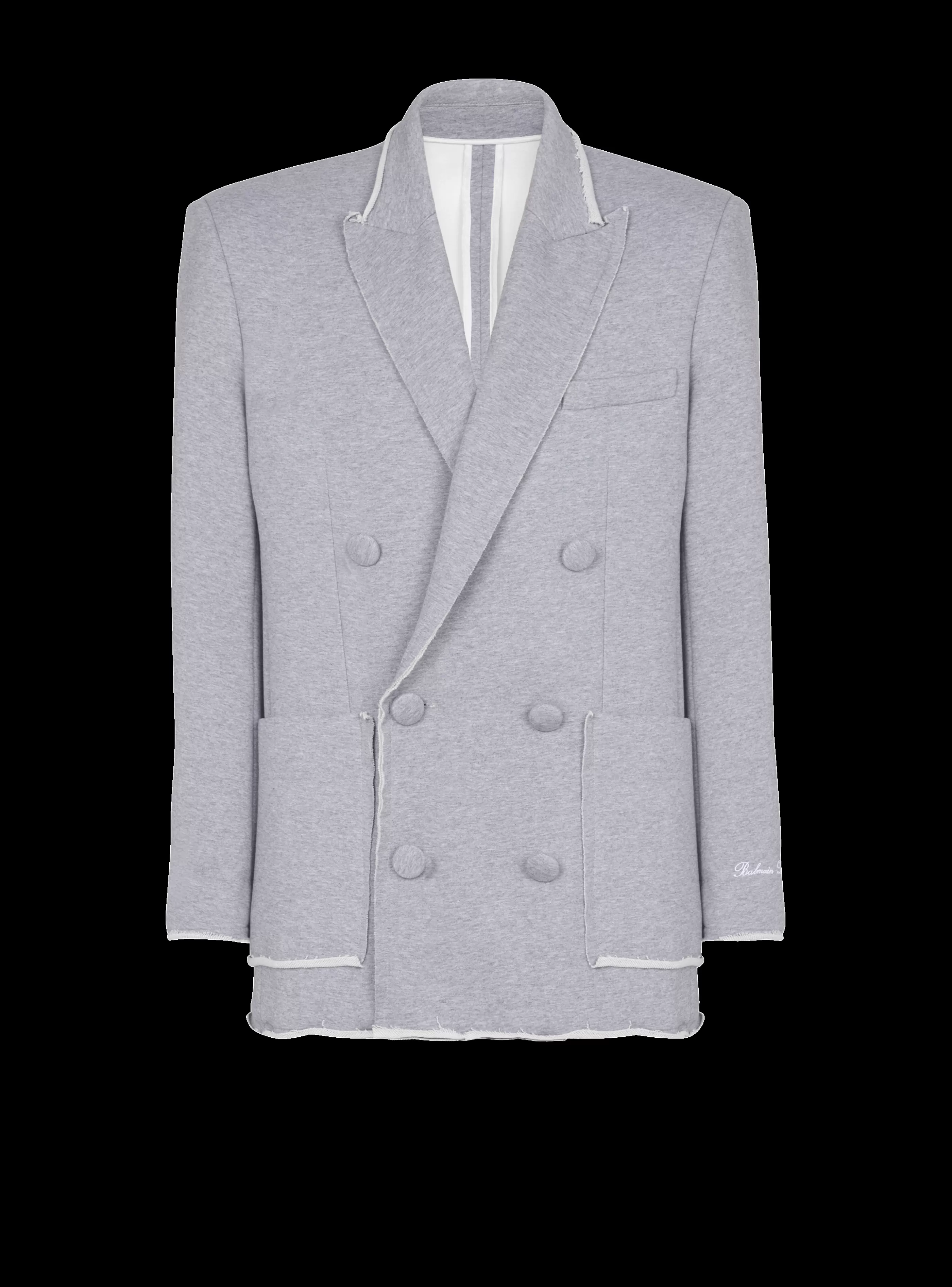 Balmain Giacche E Blazers-Jersey Blazer grey