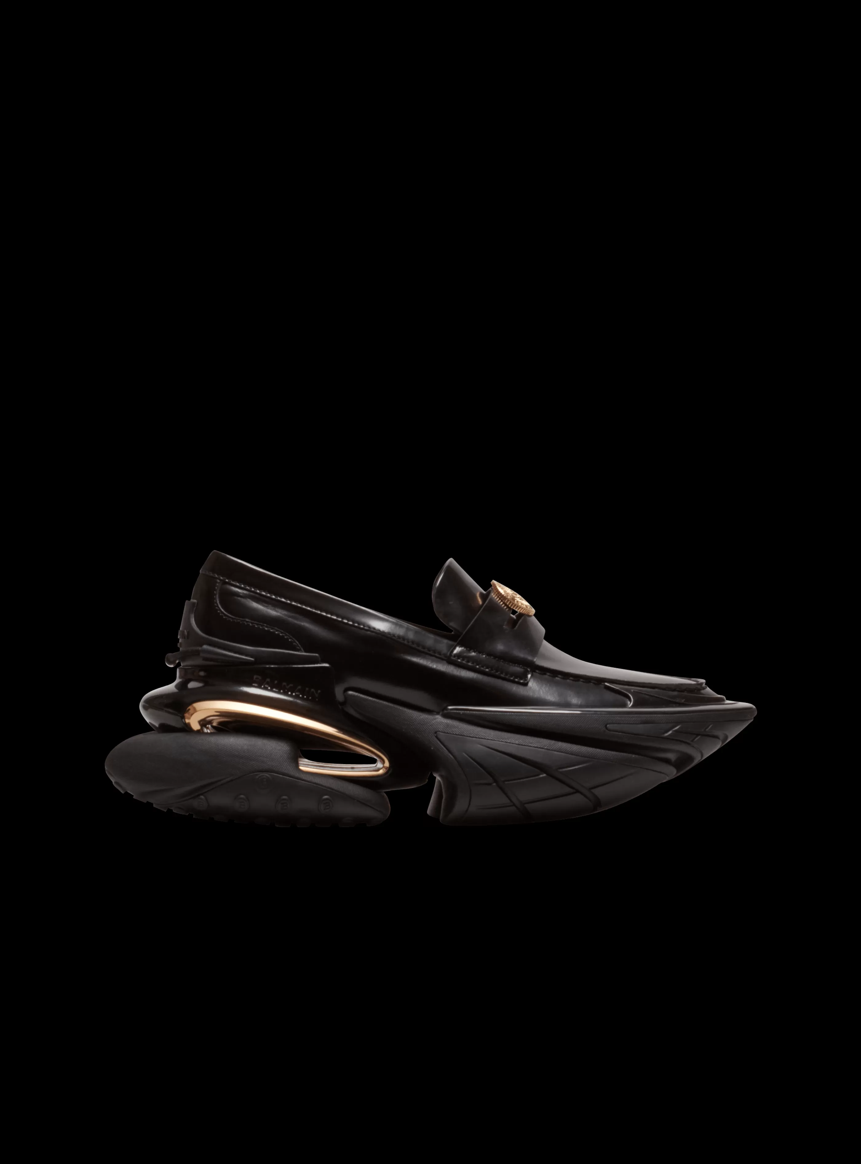 Balmain Unicorn-Leather Unicorn Loafer Trainers black