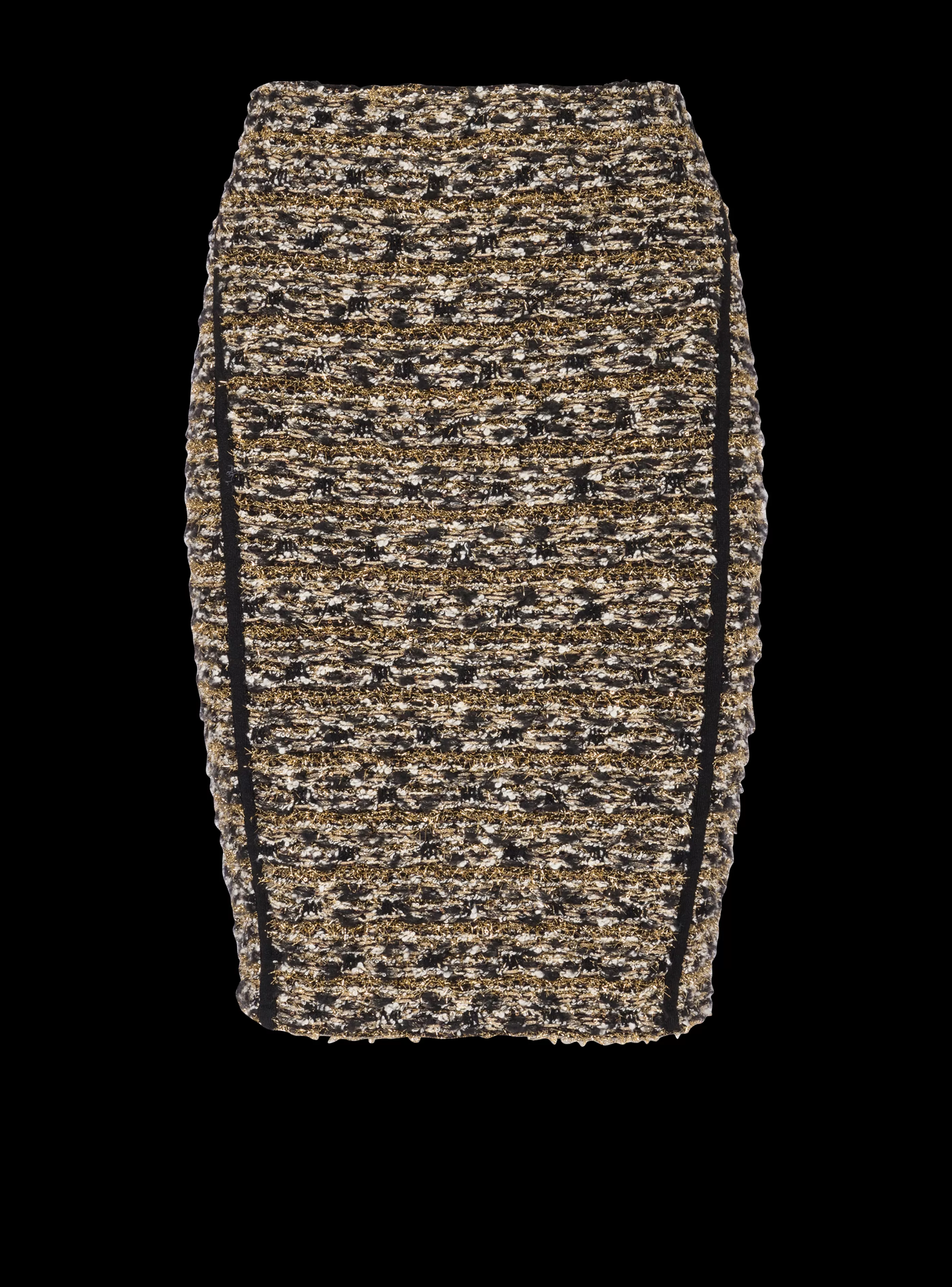 Balmain Gonne-Lurex Tweed Skirt gold