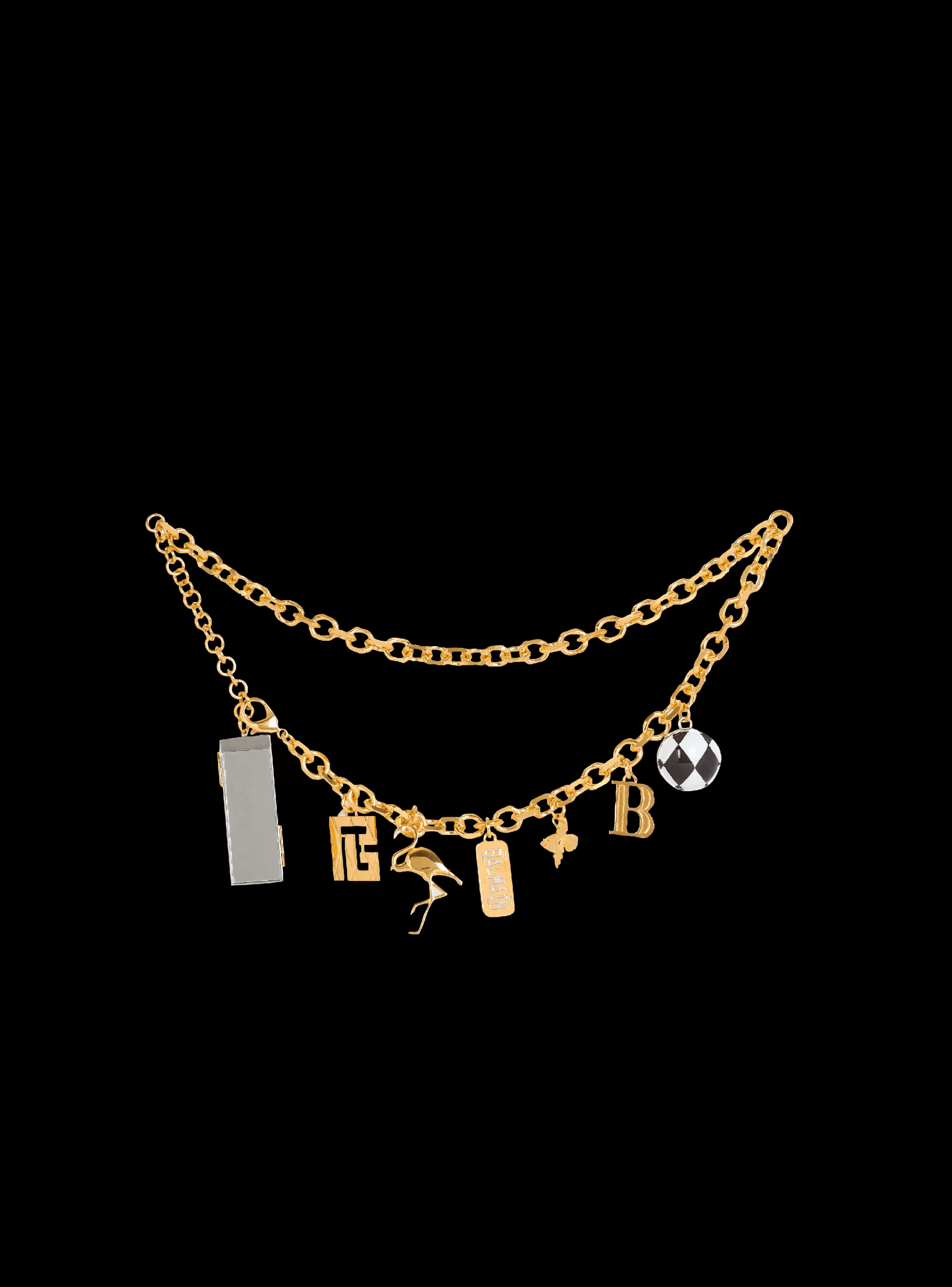 Balmain Cinture-Miami Chain And Pendant Jewellery Belt gold