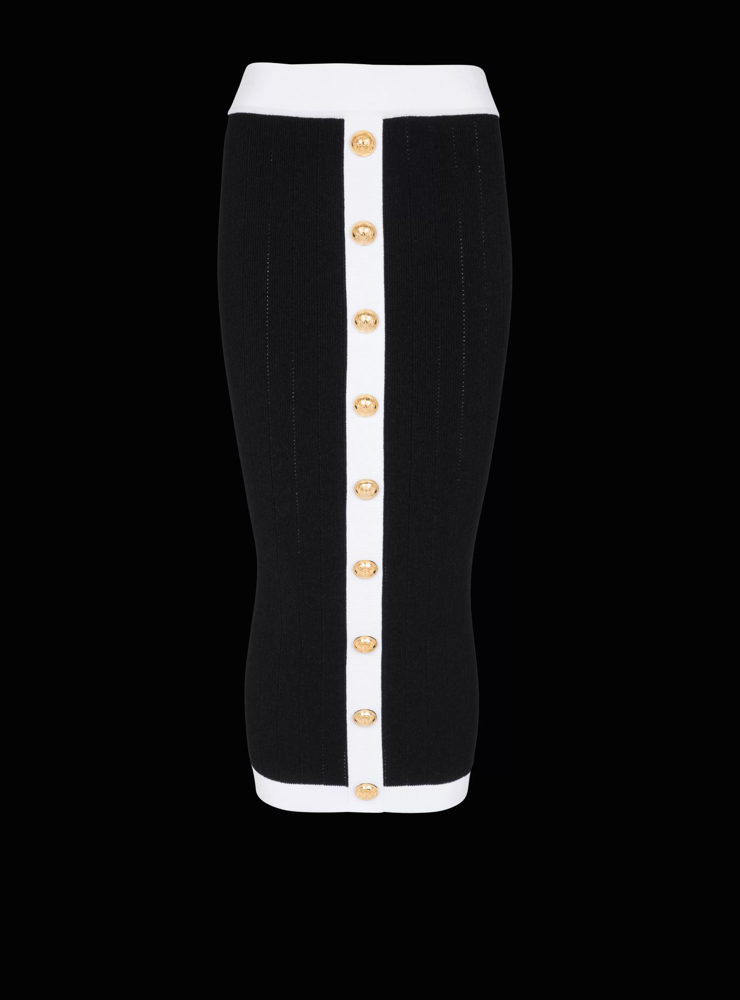 Balmain Gonne | Maglieria-Midi Knit Skirt black