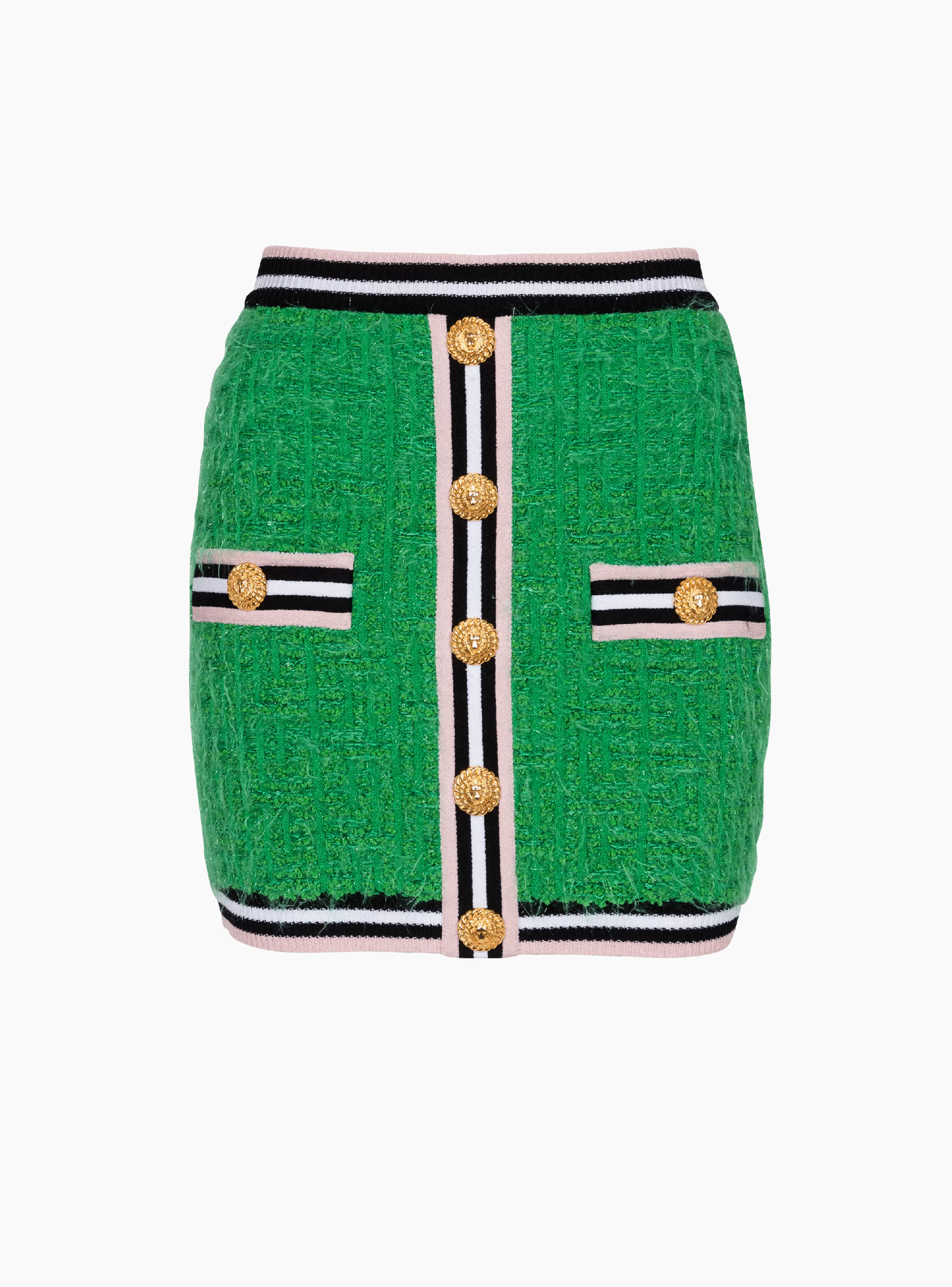 Balmain Gonne | Maglieria-Monogram Knit Skirt green