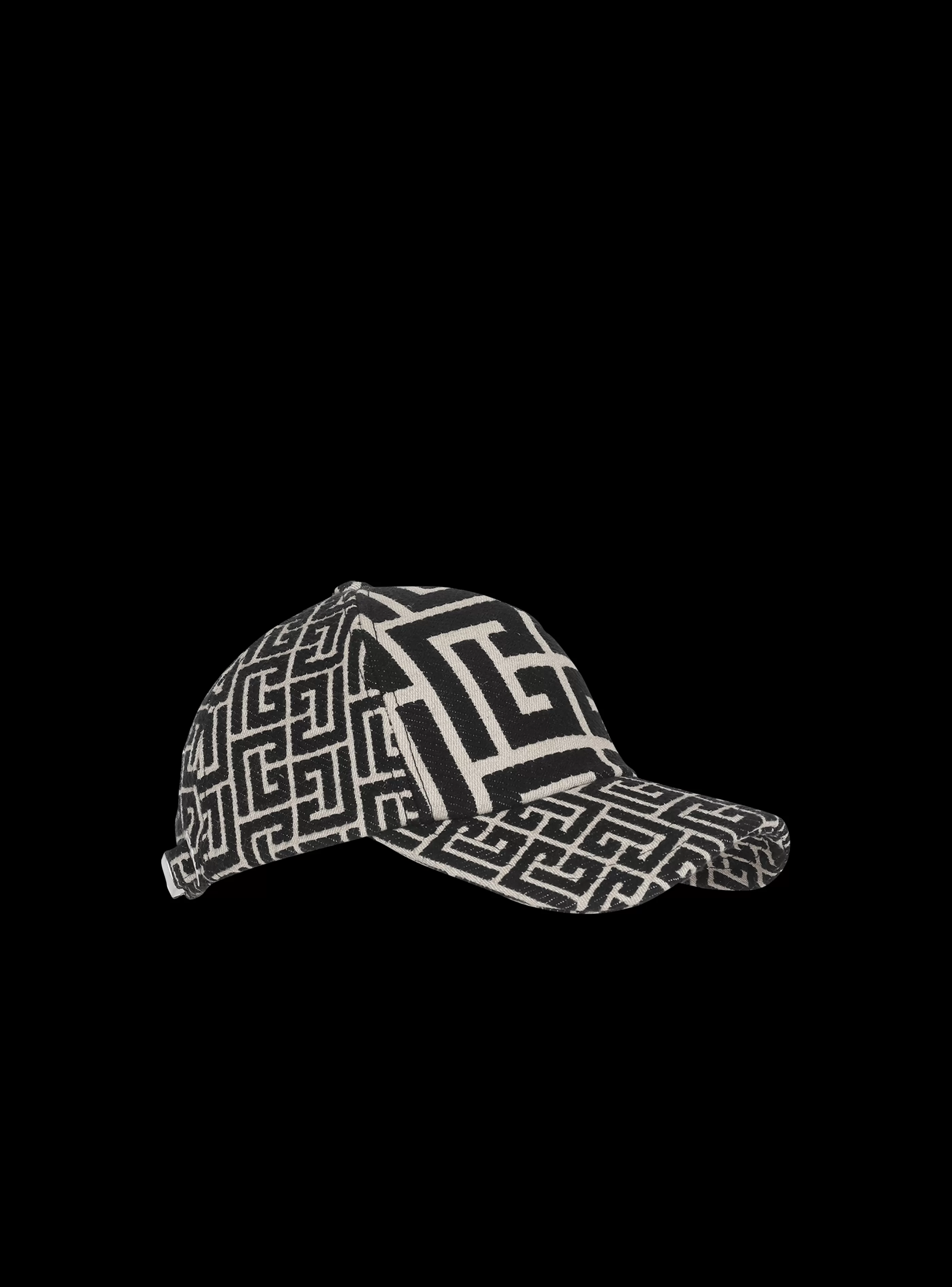 Balmain Cappelli-Monogrammed Jacquard Cap black