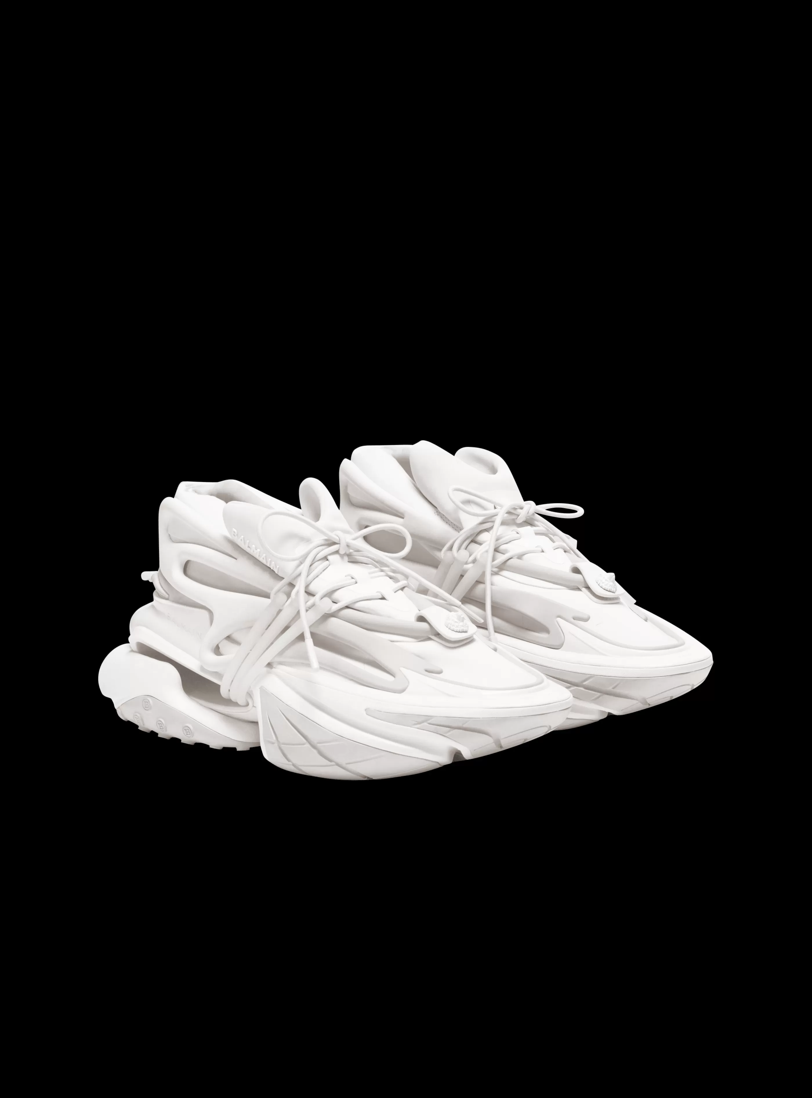 Balmain Uomo | Sneakers-Neoprene And Leather Unicorn Low-top Sneakers white