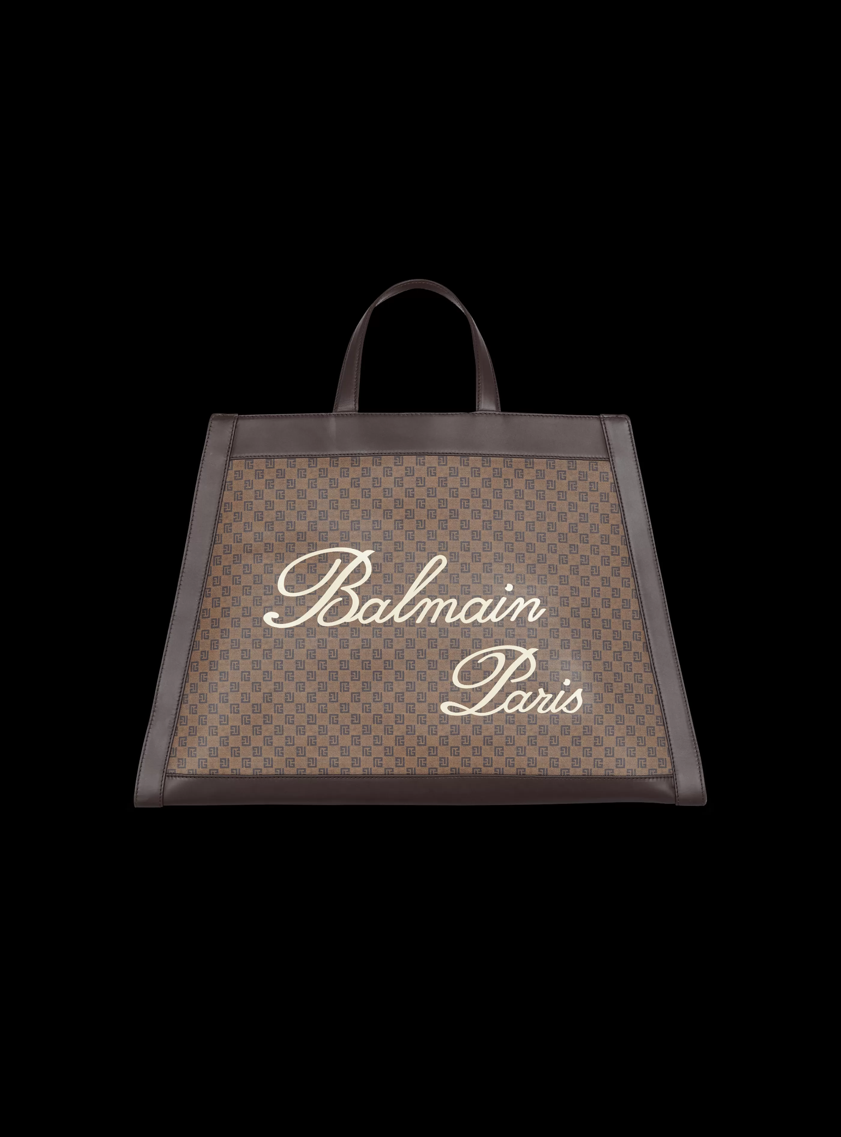 Balmain Shopper | Borse A Spalla-Olivier's Cabas In Canvas And Leather brown