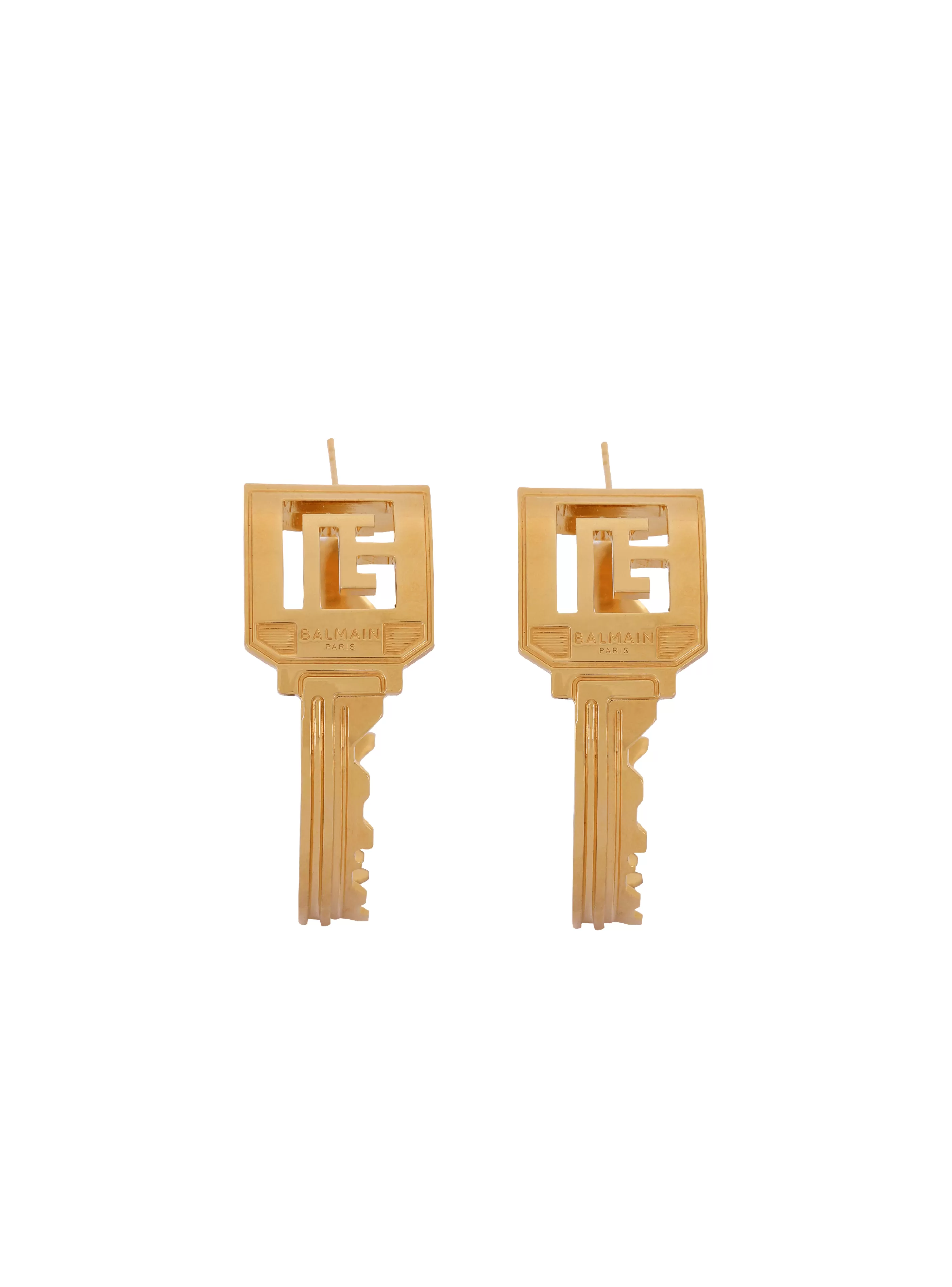 Balmain Gioielli Moda-PB Key Creole Earrings gold