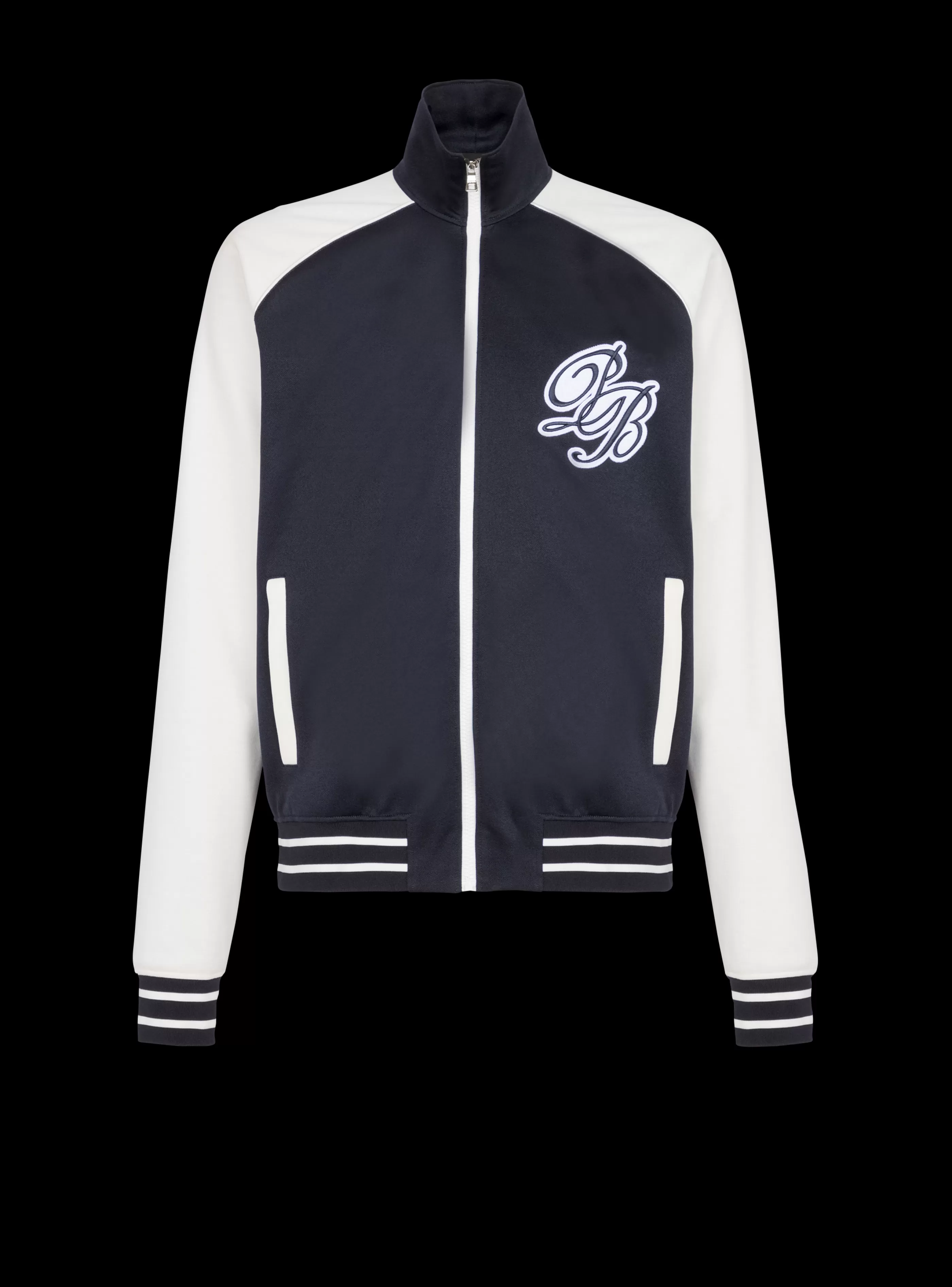 Balmain Capispalla-PB Signature Track Jacket navy