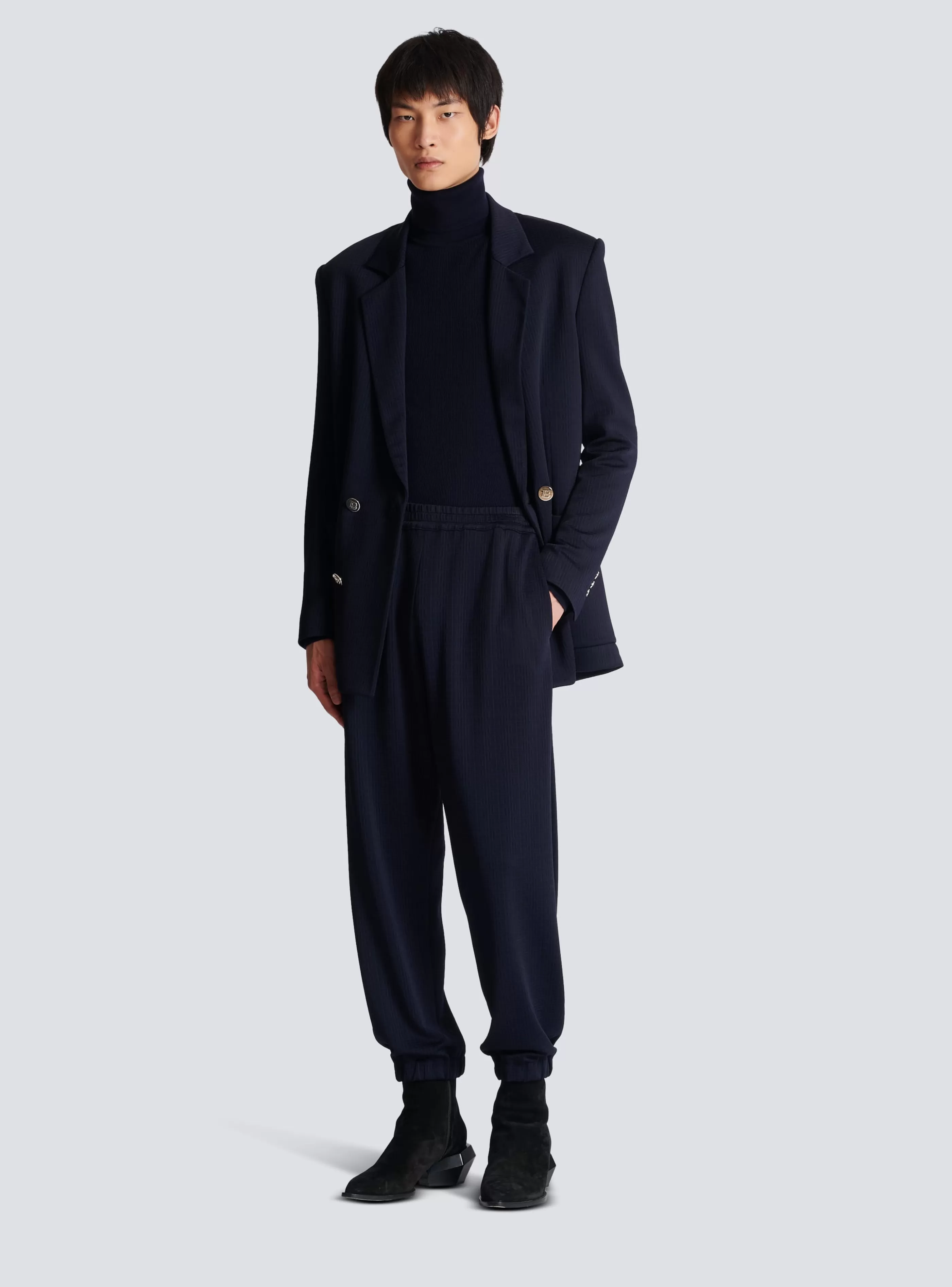 Balmain Maglieria-PB Turtleneck navy