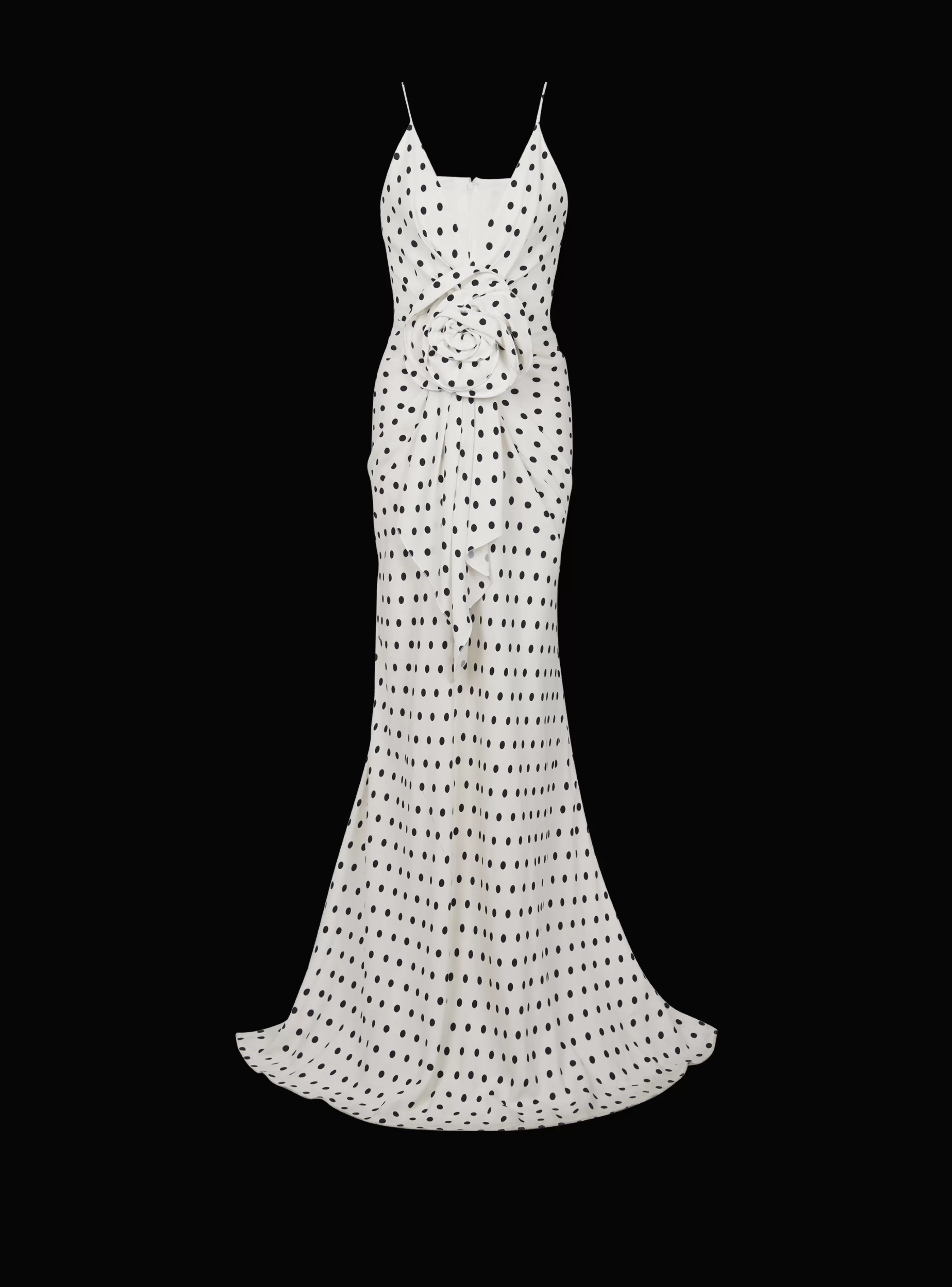 Balmain Abiti-Polka Dots Printed Maxi Dress white