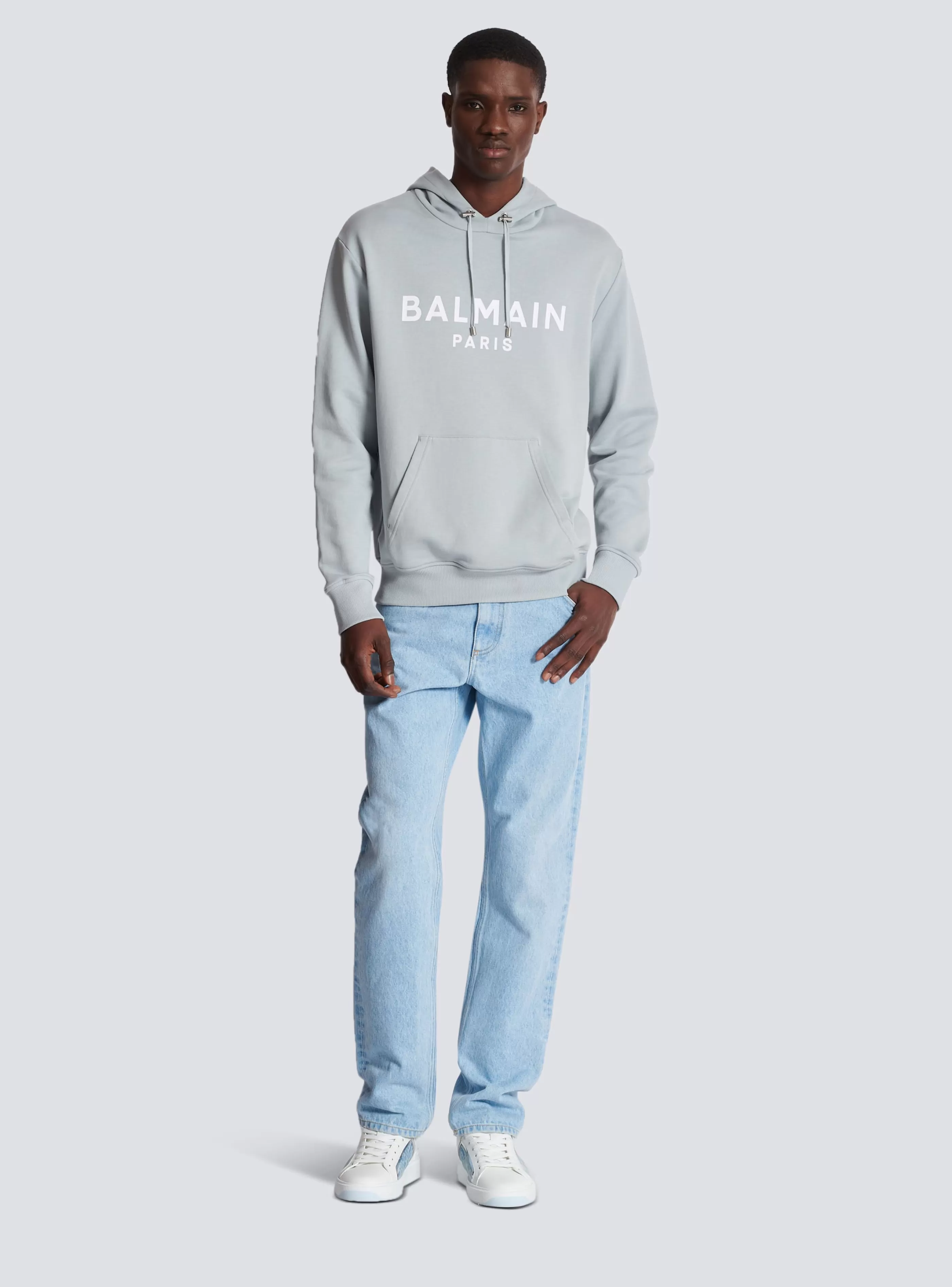 Balmain Abbigliamento Sportivo | Felpe-Printed Paris Hoodie grey