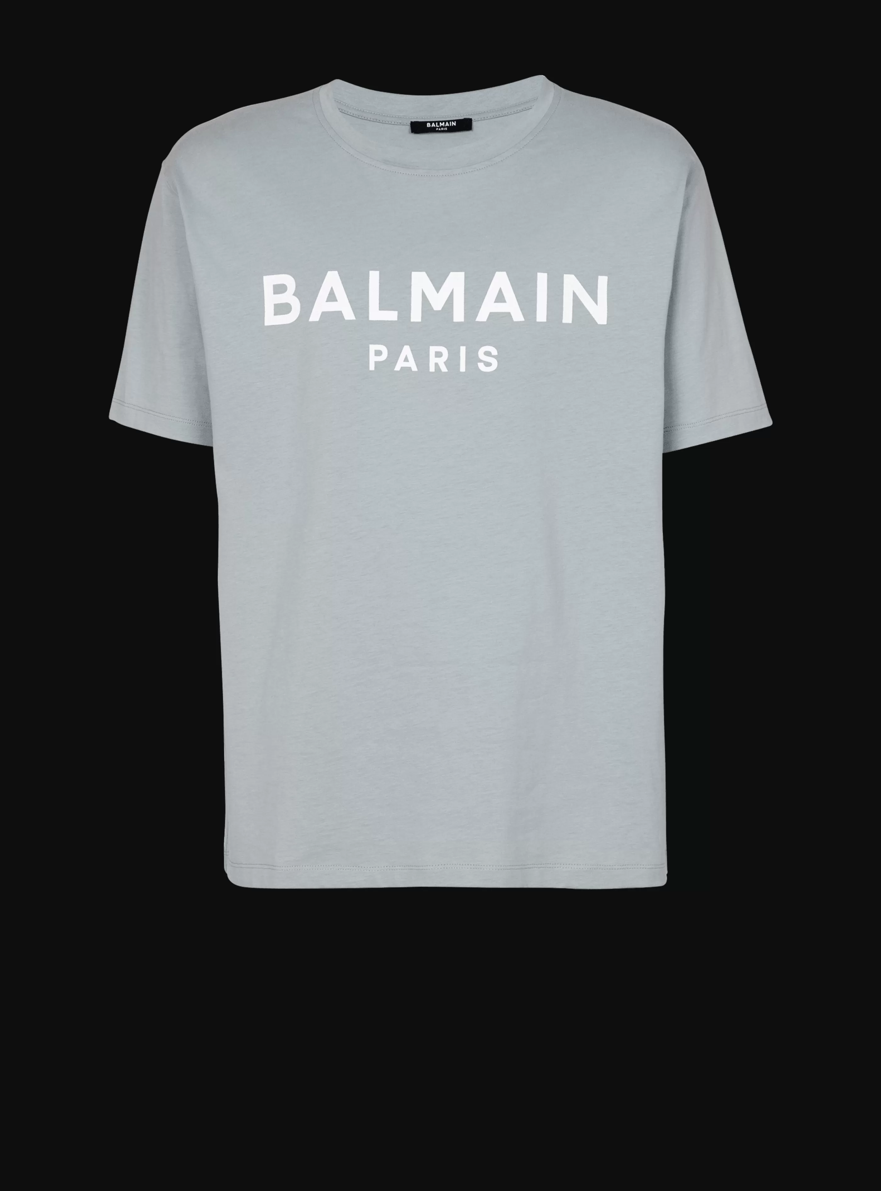 Balmain Abbigliamento Sportivo | T-Shirts-Printed Paris Short-sleeved T-shirt grey