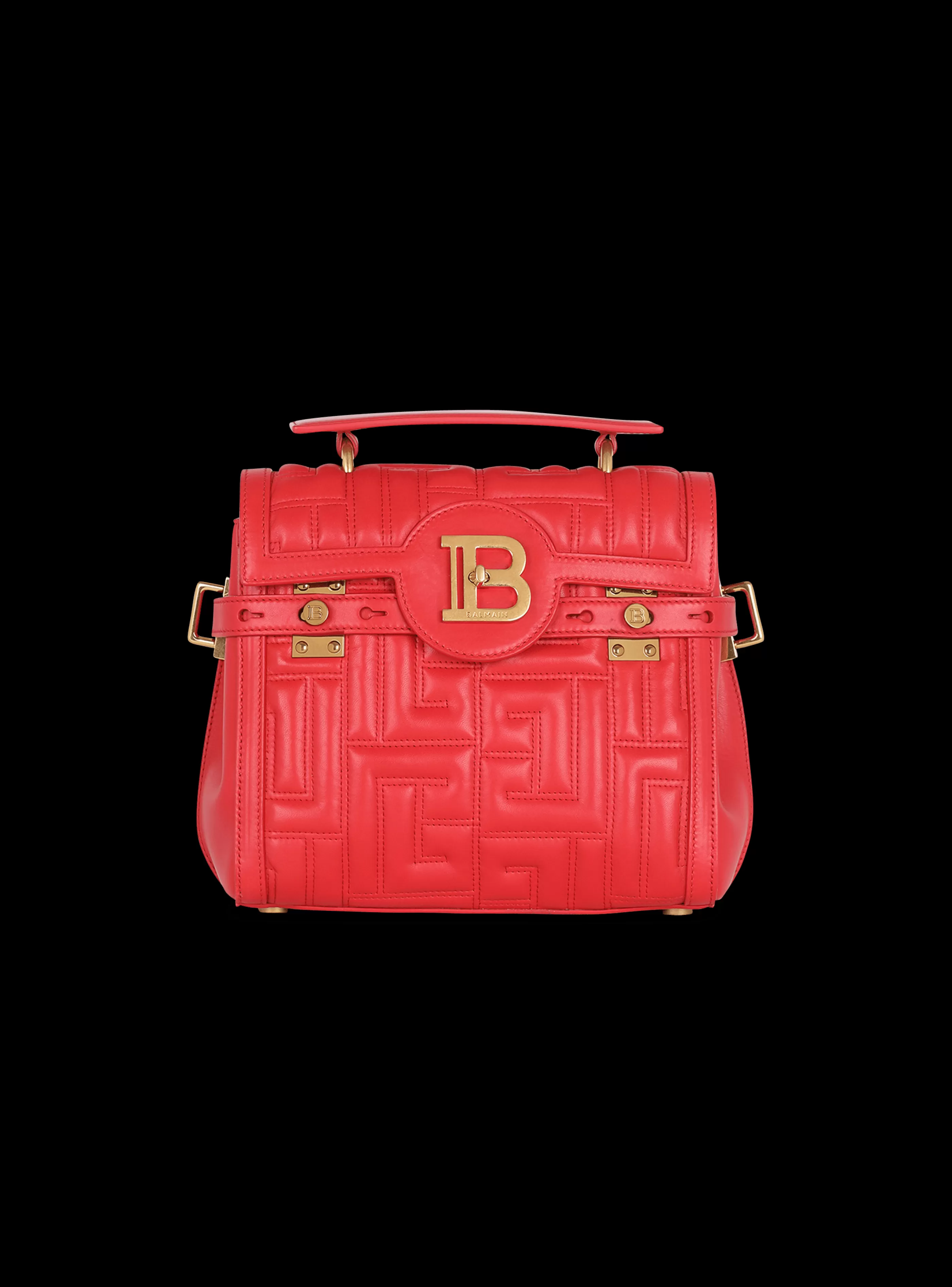 Balmain Borse A Tracolla | Borse A Mano-Quilted Leather B-Buzz 23 Bag red