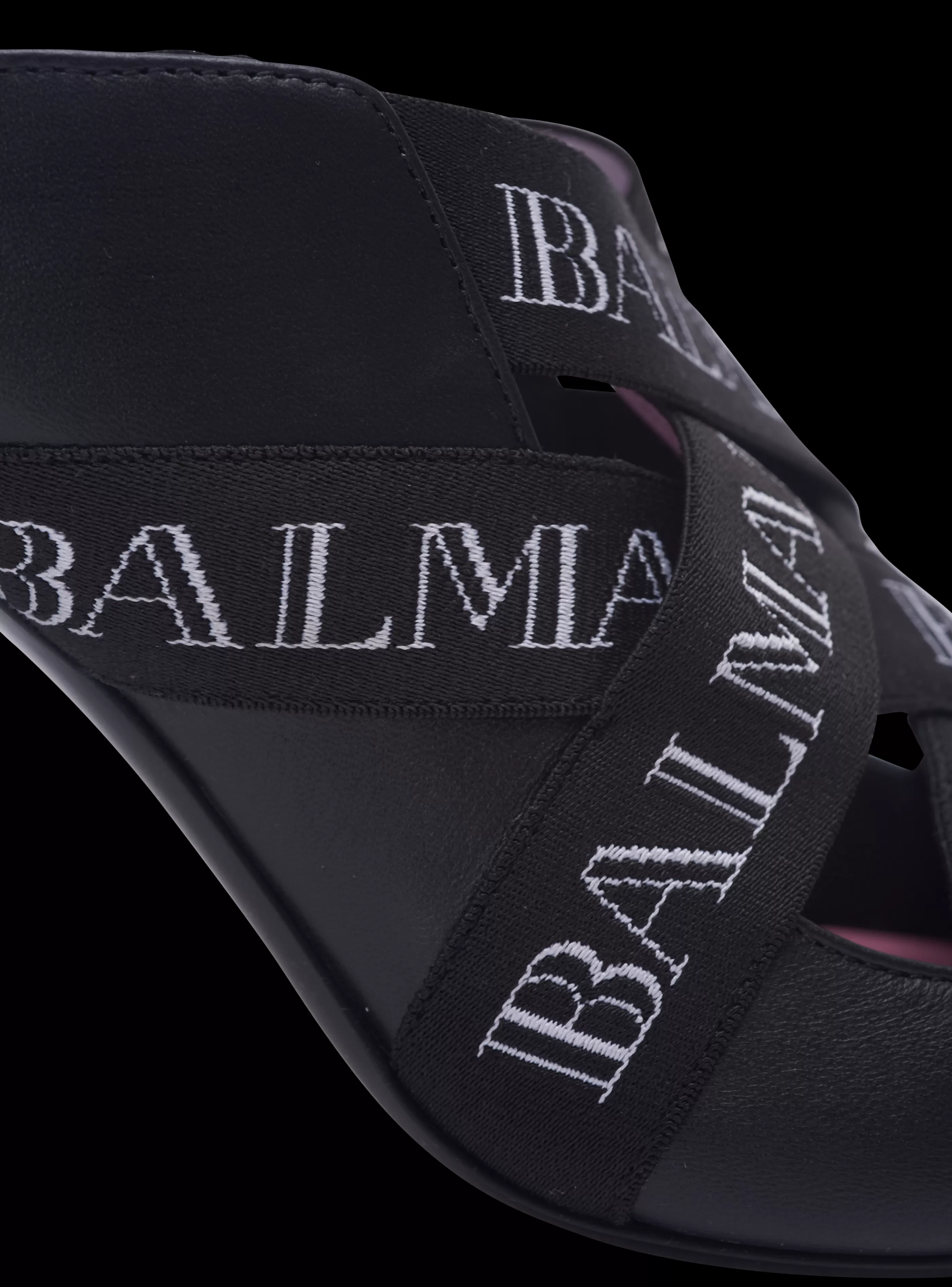 Balmain Scarpe Col Tacco Alto-Ruby Mules With Vintage Straps black
