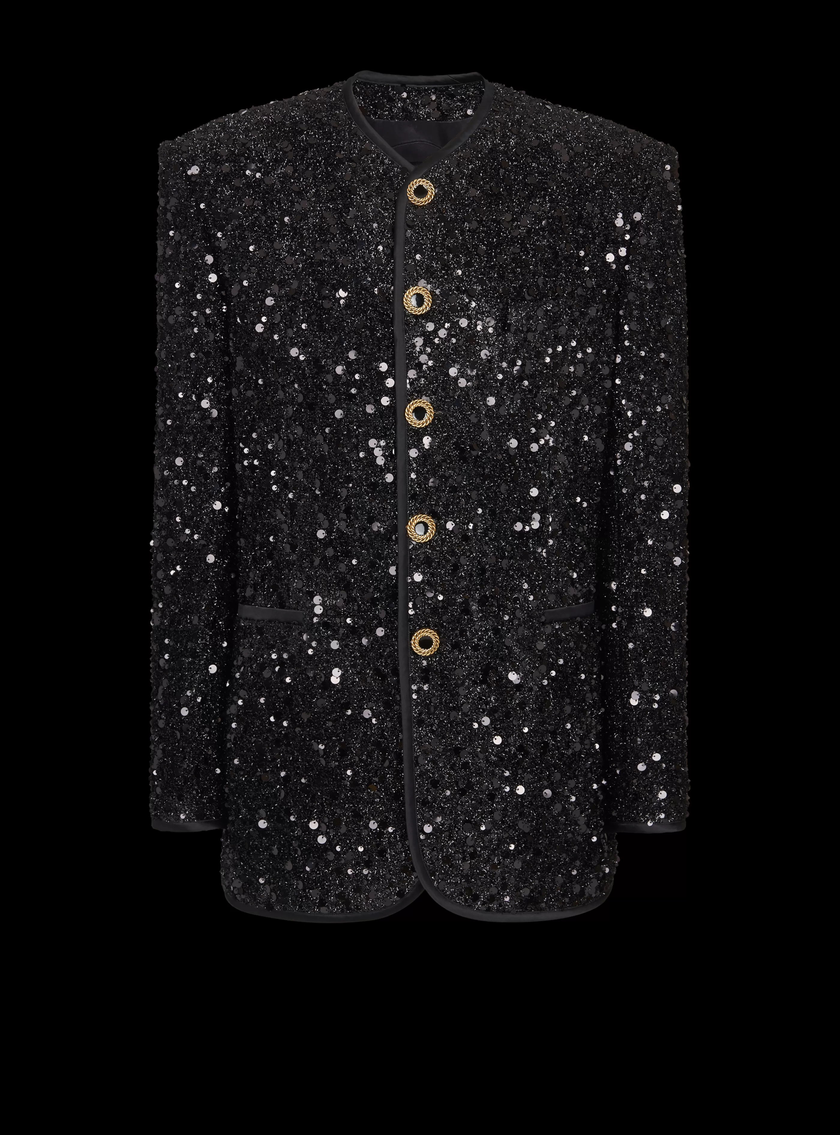 Balmain Giacche E Blazers | Giacche E Blazer-Sequinned Lurex Jacket black