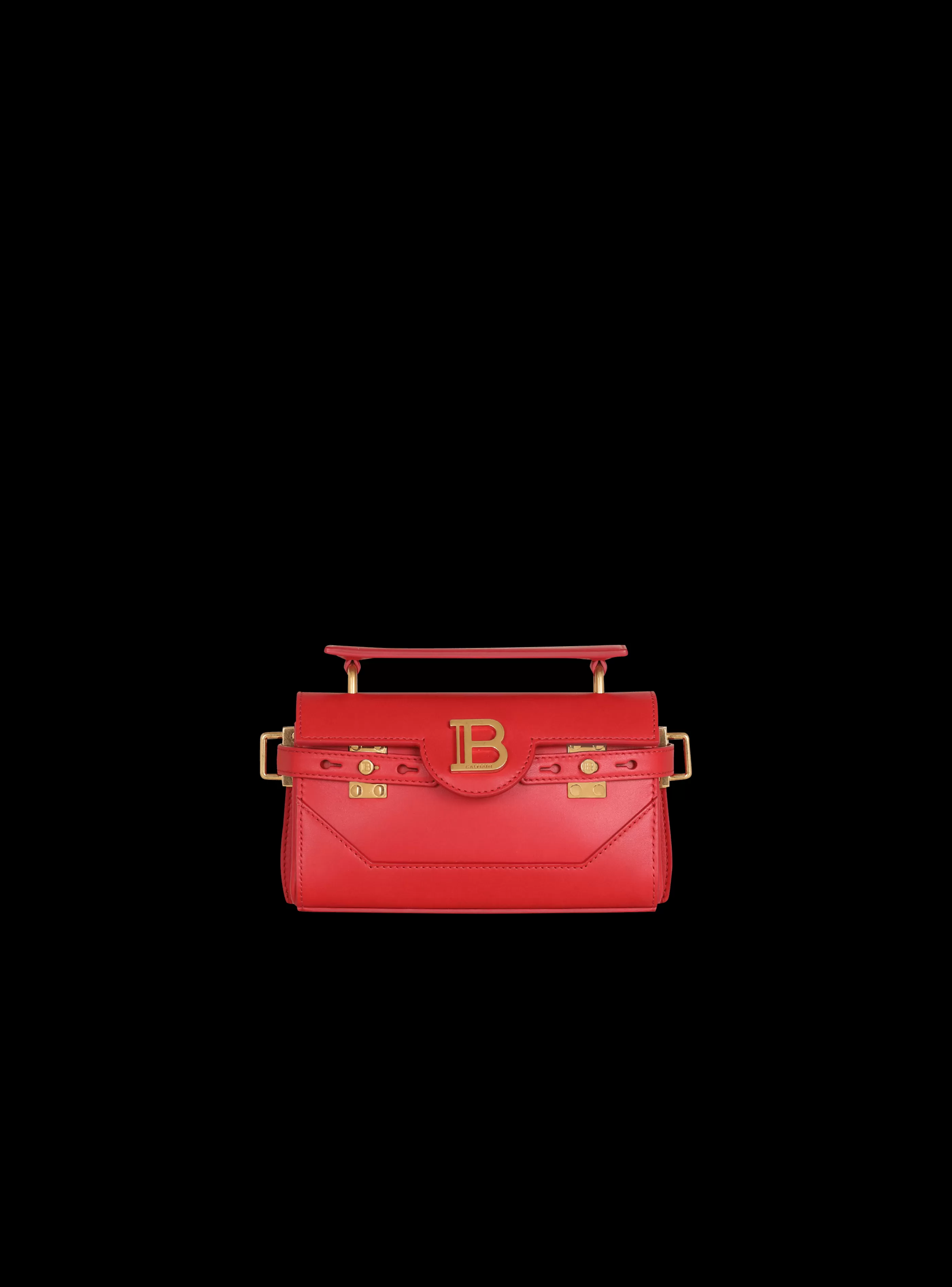 Balmain Borse Mini | Borse A Spalla-Smooth Leather B-Buzz 19 Bag red