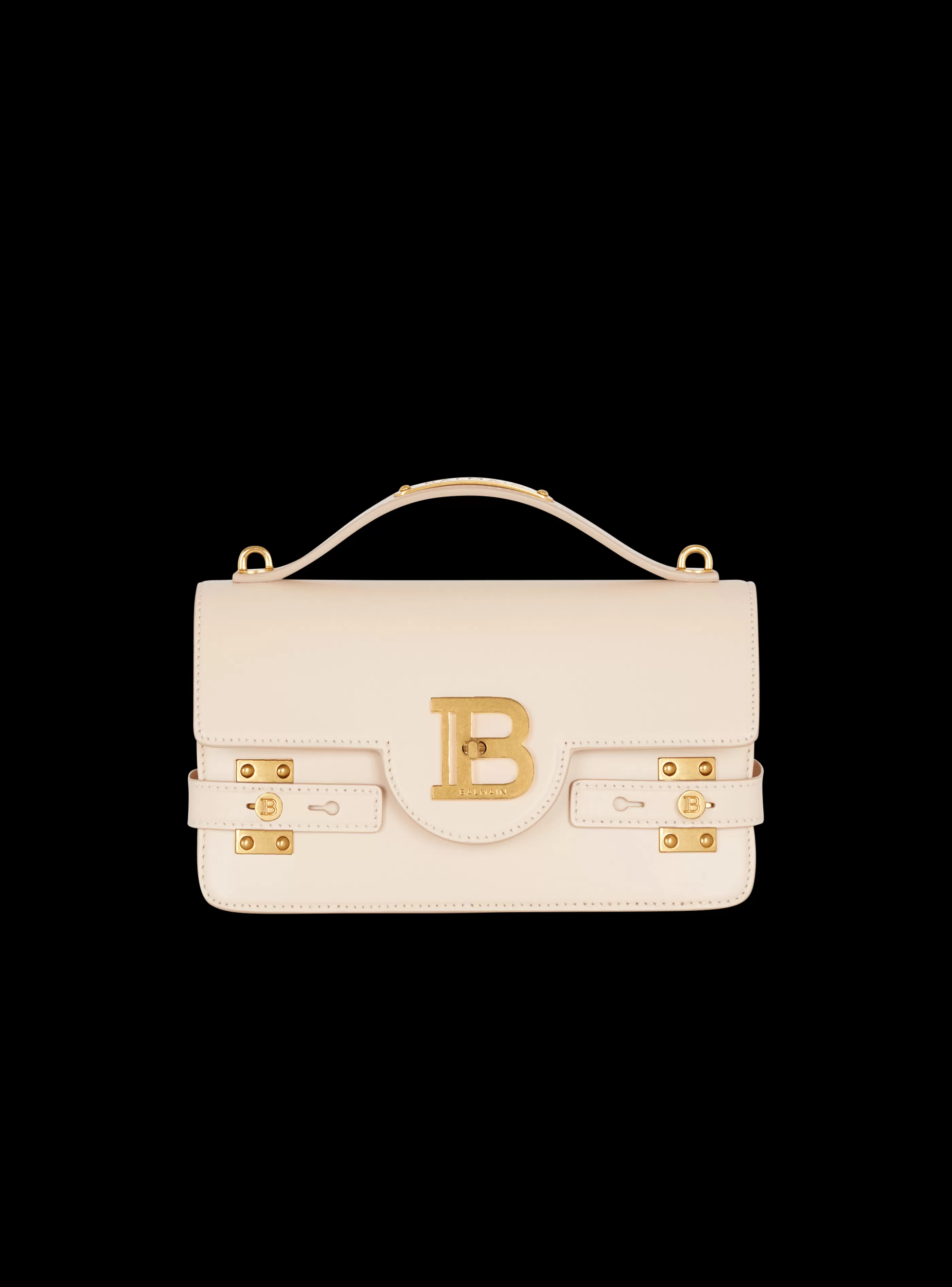 Balmain Borse A Spalla | Borse A Tracolla-Smooth Leather B-Buzz 24 Bag beige