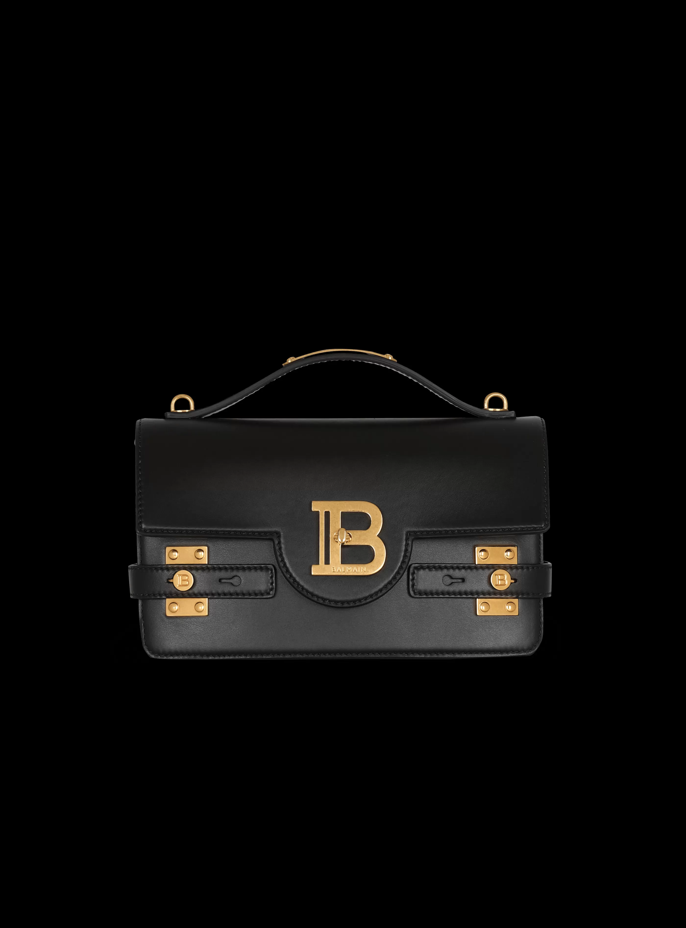 Balmain Borse A Spalla | Borse A Tracolla-Smooth Leather B-Buzz 24 Bag black