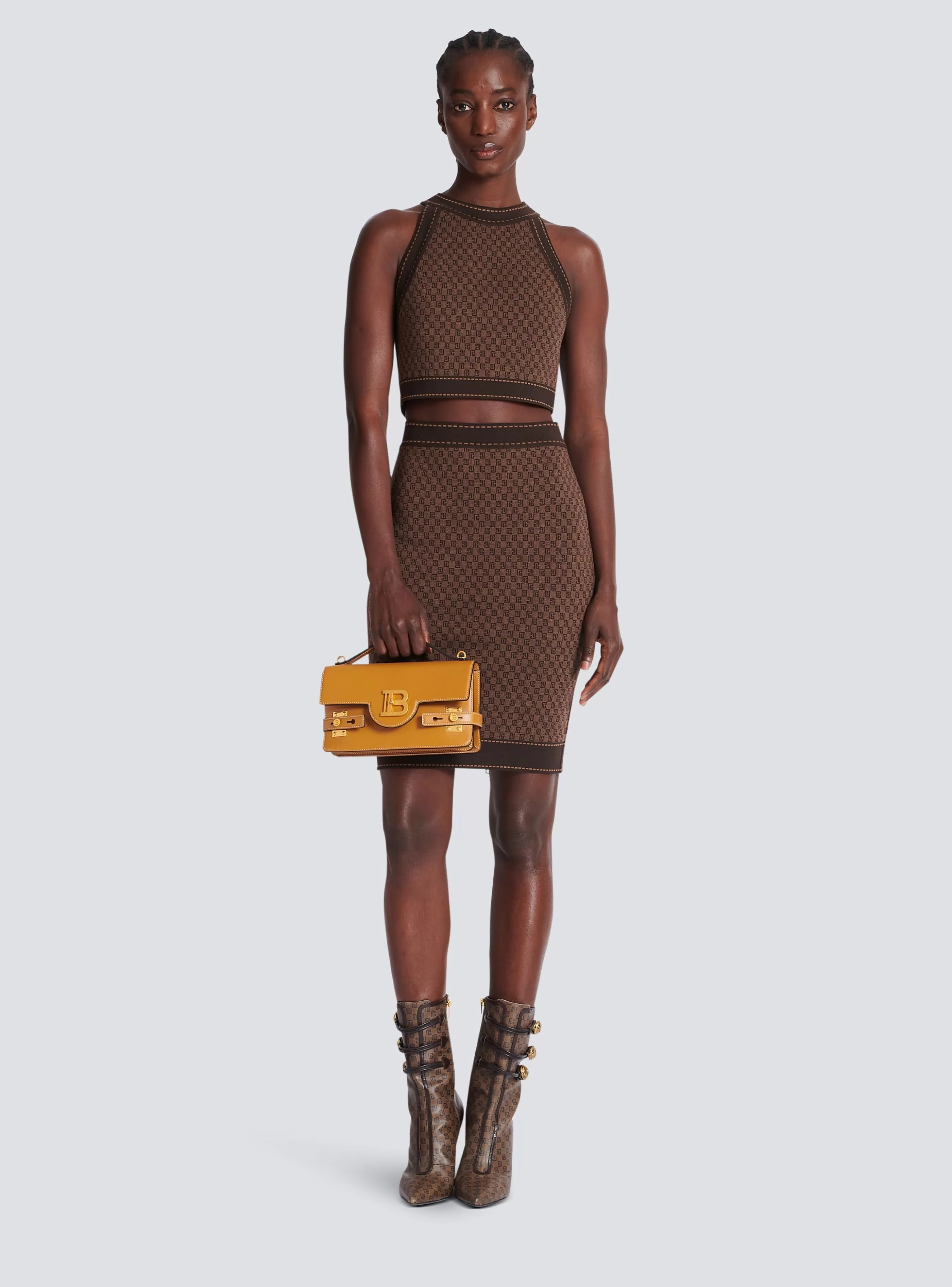 Balmain Borse A Spalla | Borse A Tracolla-Smooth Leather B-Buzz Shoulder 24 Bag brown