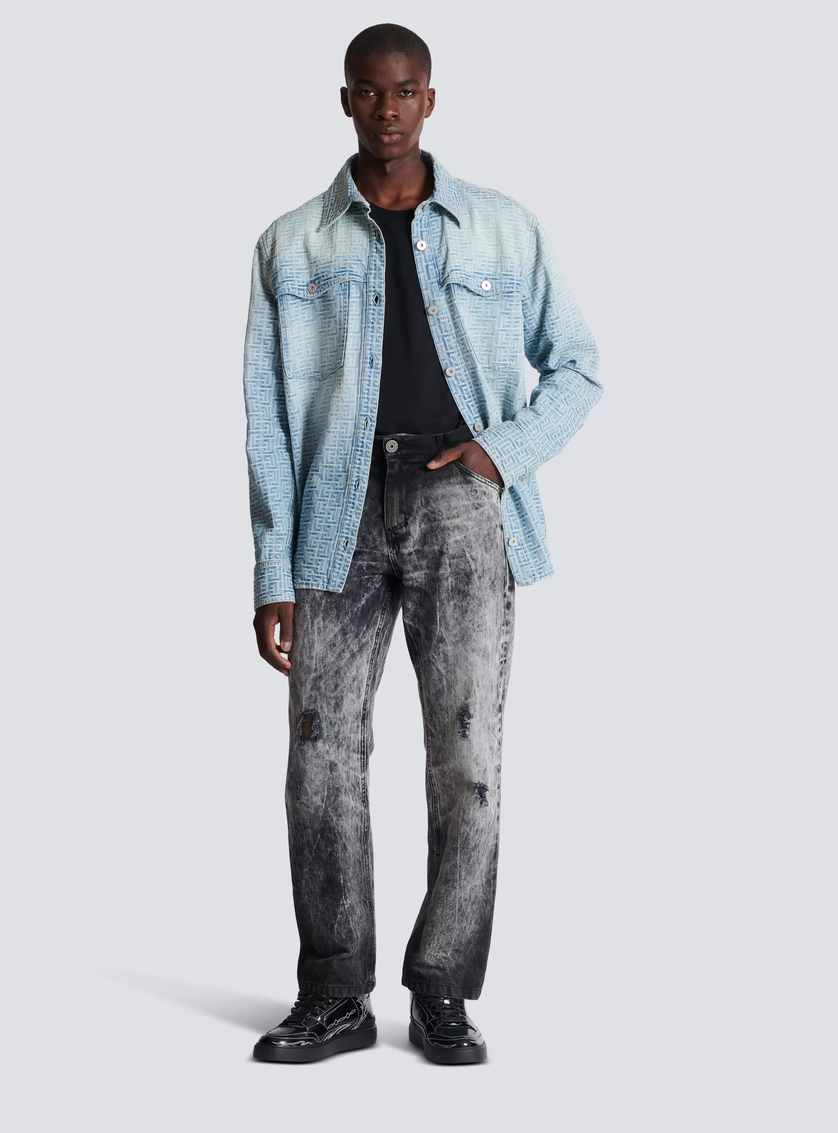 Balmain Denim-Stonewash Denim Jeans grey