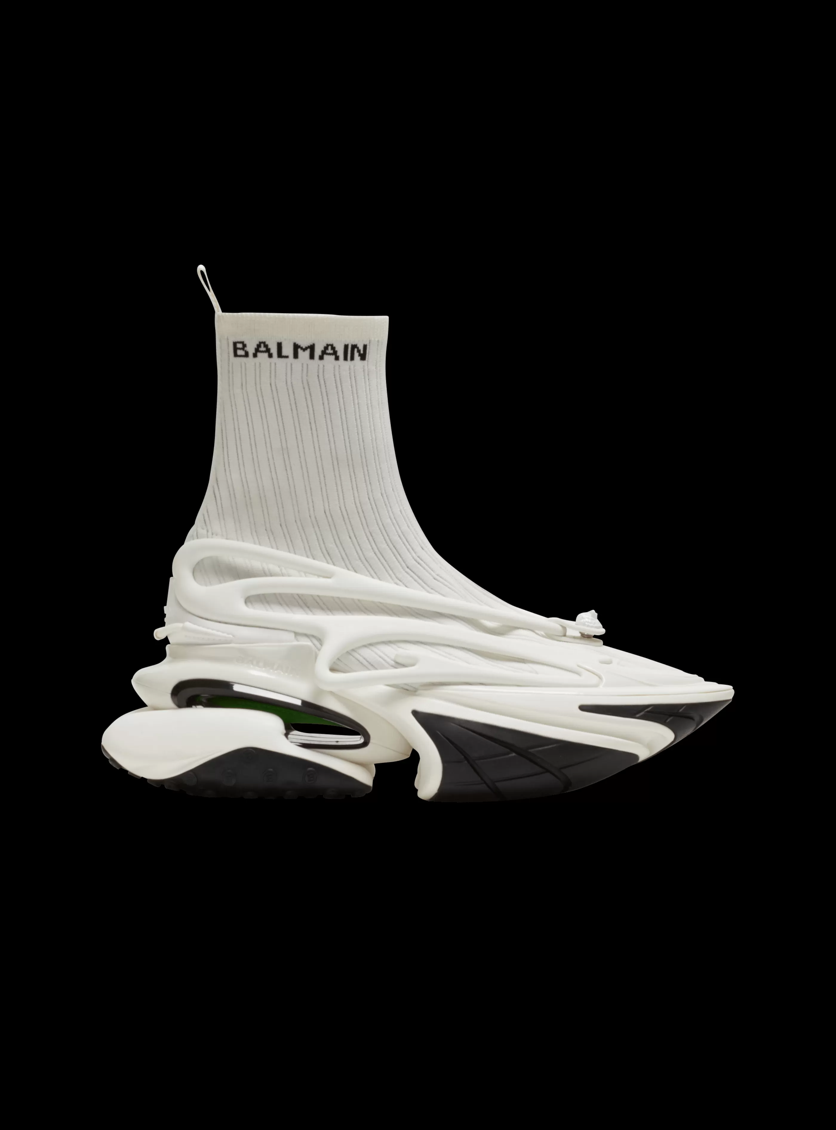 Balmain Unicorn-Unicorn High-top Trainers In Mesh And Leather white