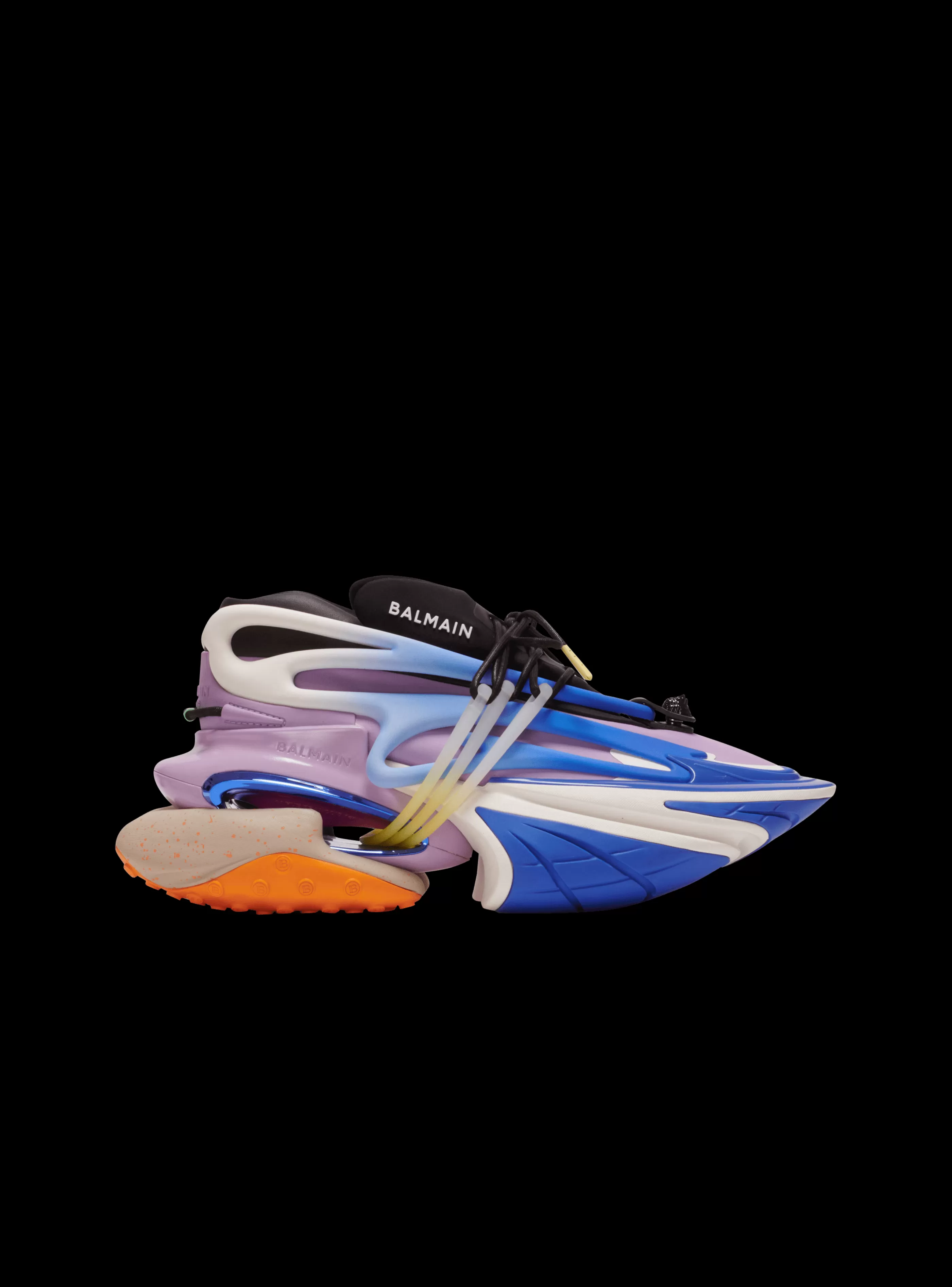 Balmain Unicorn-Unicorn Low-top Trainers In Neoprene And Leather multicolor