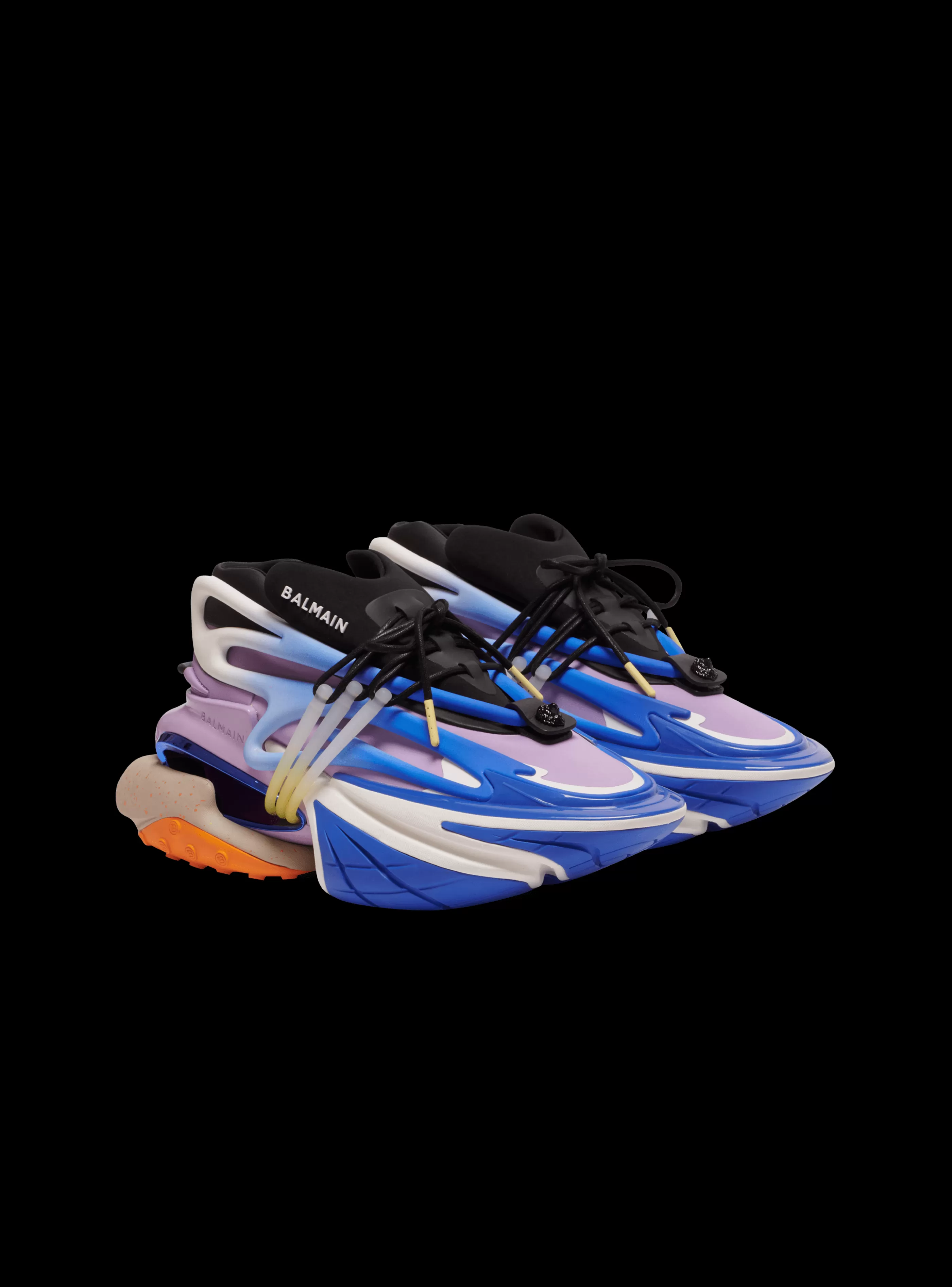 Balmain Unicorn-Unicorn Low-top Trainers In Neoprene And Leather multicolor