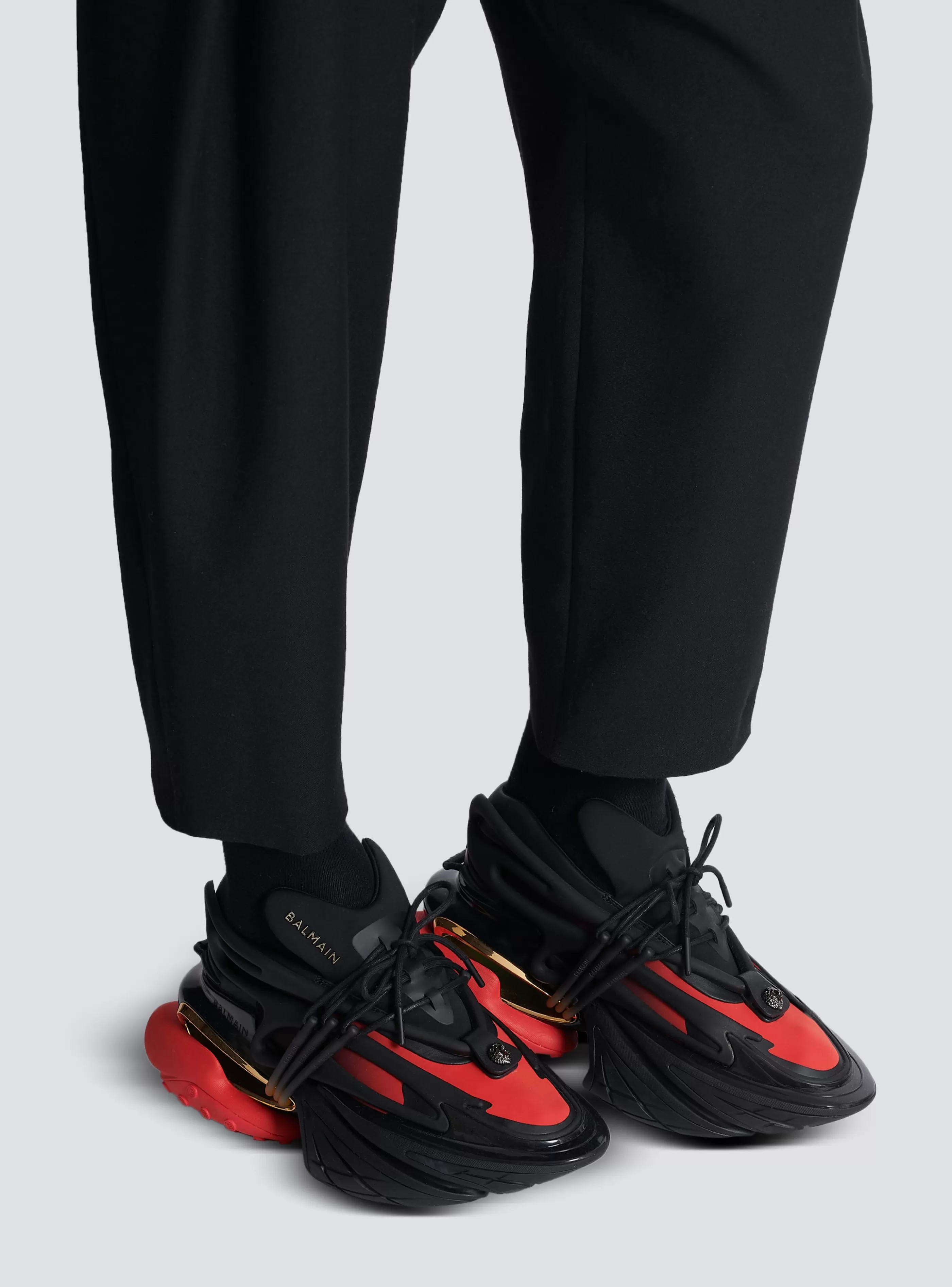 Balmain Unicorn-Unicorn Low-top Trainers In Neoprene And Leather black