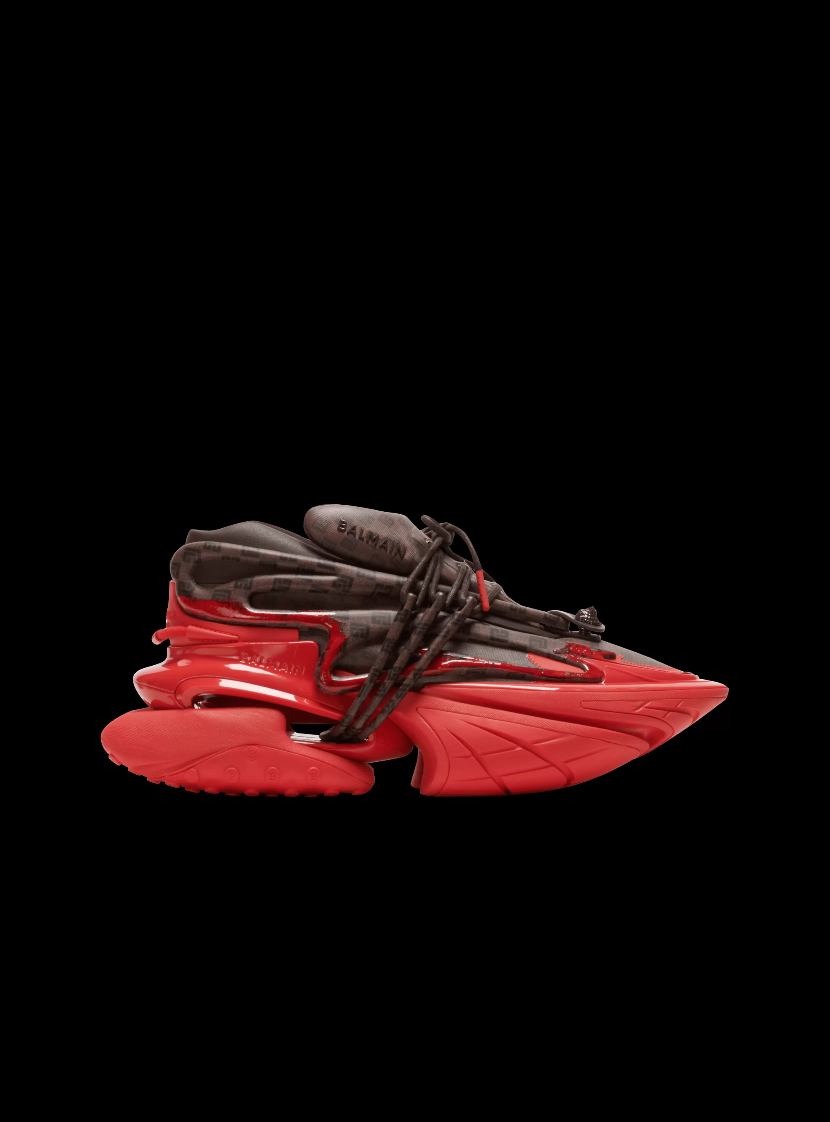 Balmain Unicorn-Unicorn Trainers In Neoprene And Monogram Leather brown