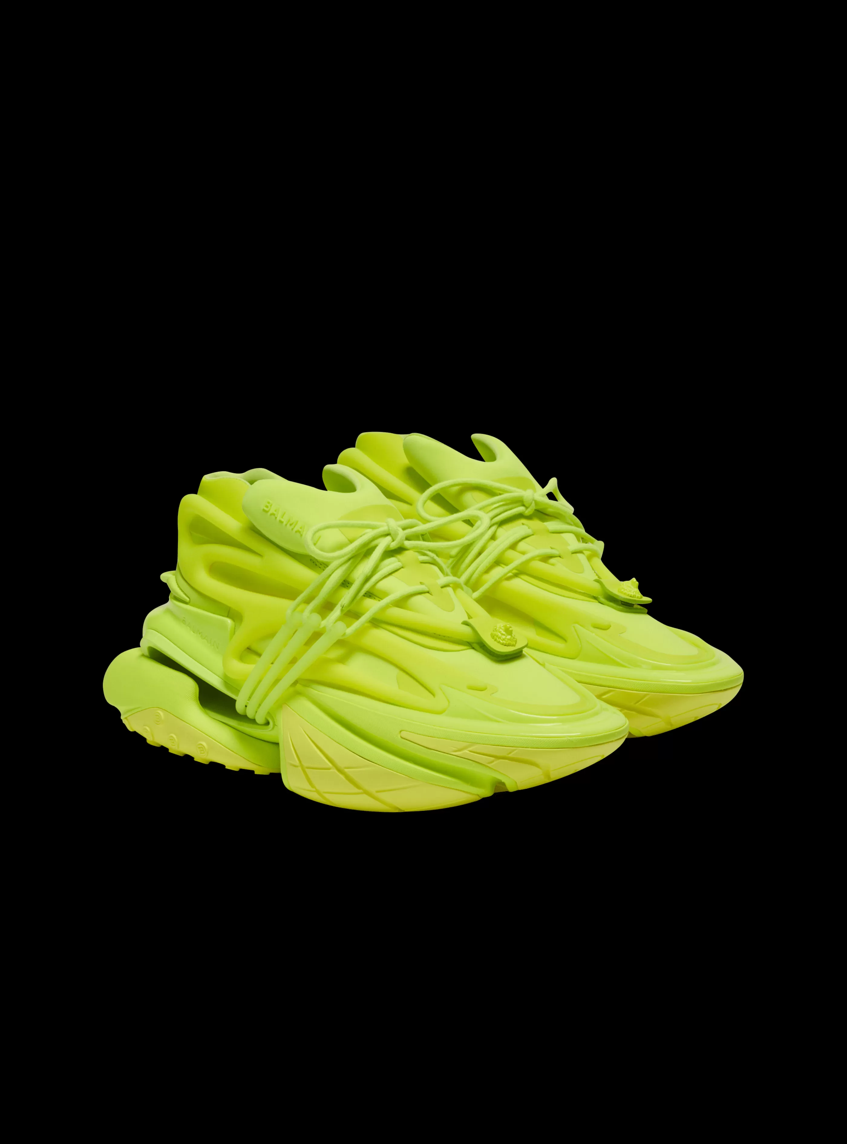 Balmain Unicorn-Unicorn Trainers In Neoprene And Rubberised Leather yellow