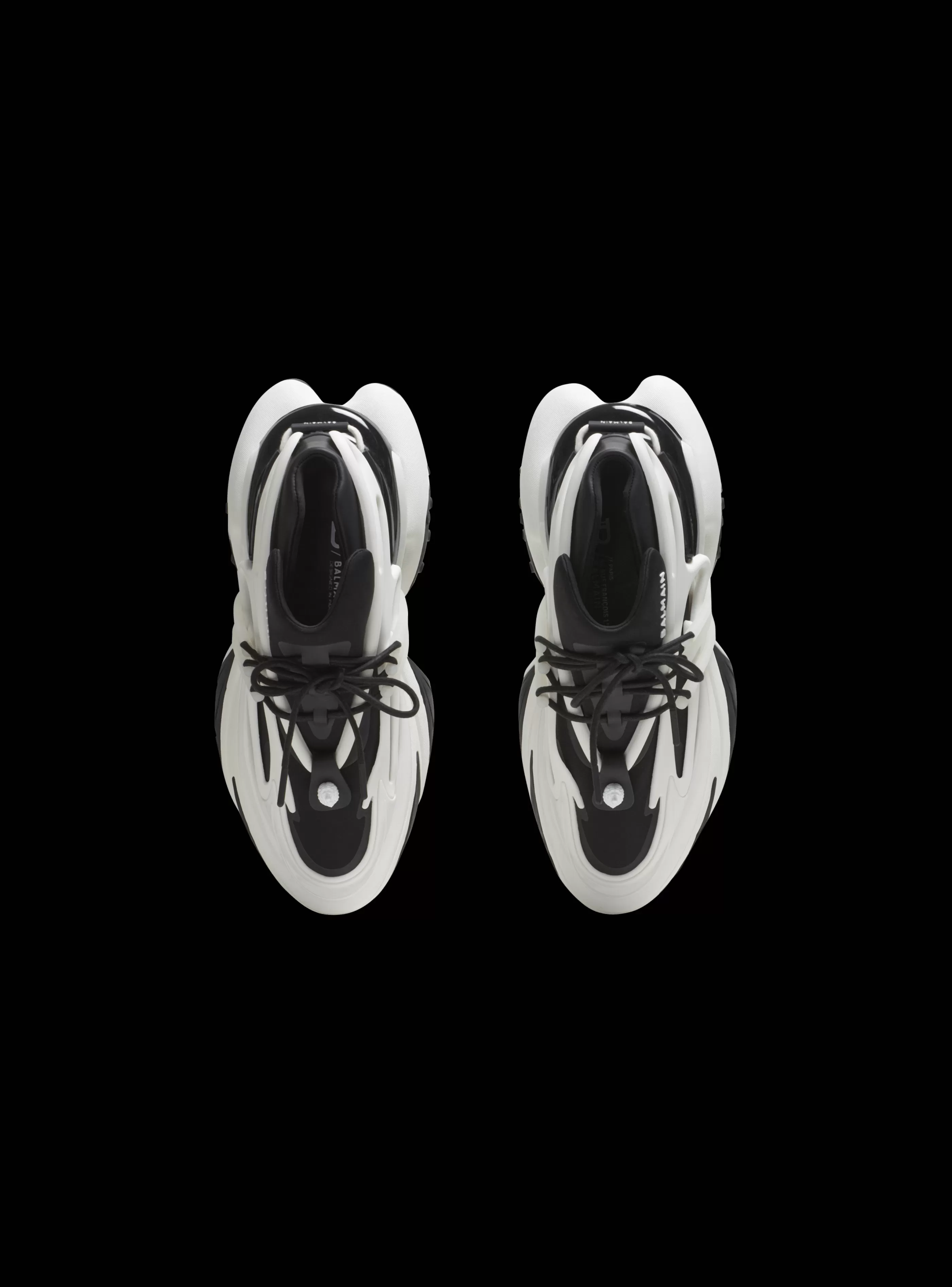 Balmain Unicorn-Unicorn Trainers In Two-tone Neoprene And Leather black