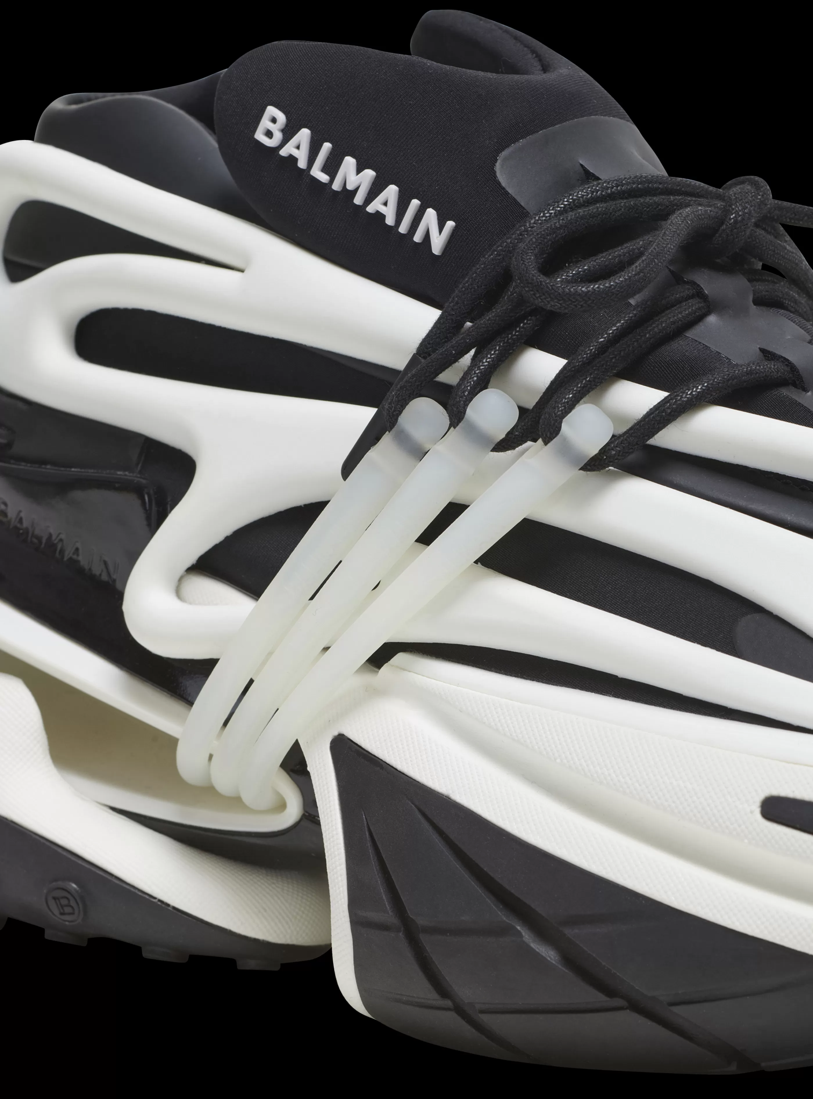 Balmain Unicorn-Unicorn Trainers In Two-tone Neoprene And Leather black