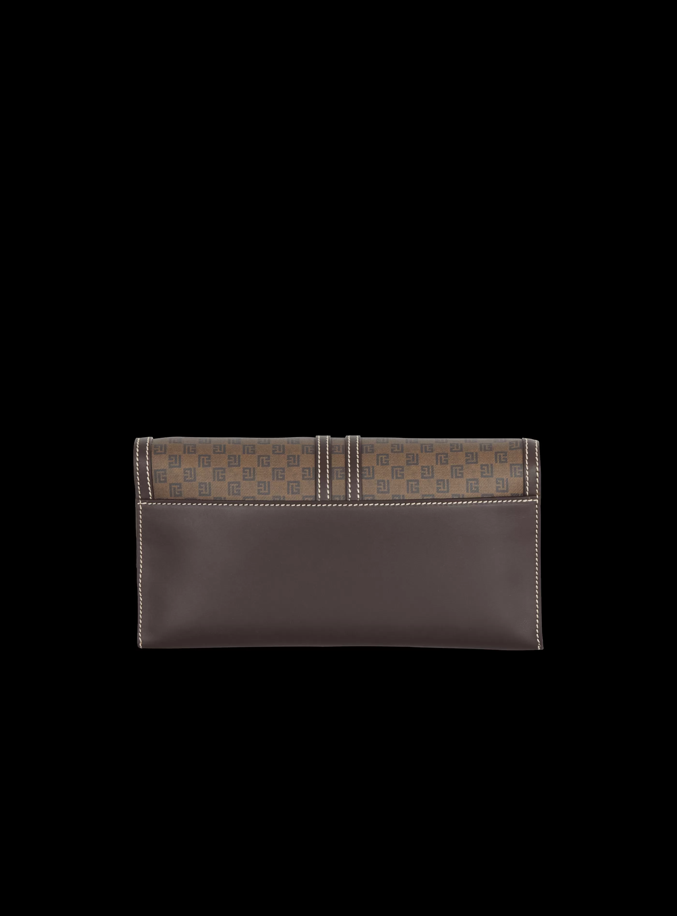 Balmain Pochette E Marsupi-Vintage Clutch Bag With Mini Monogram brown