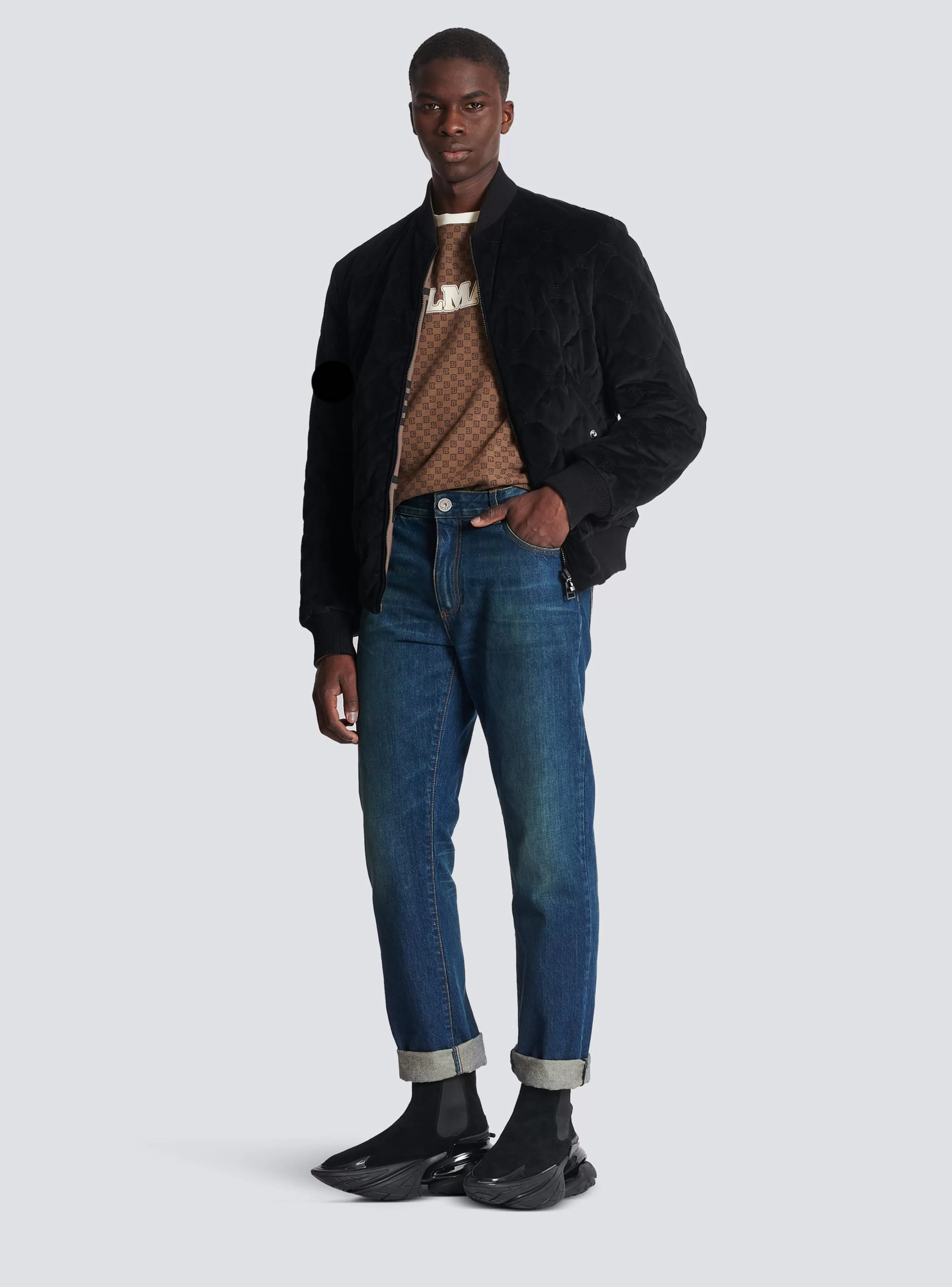 Balmain Denim-Vintage Straight-leg Jeans navy